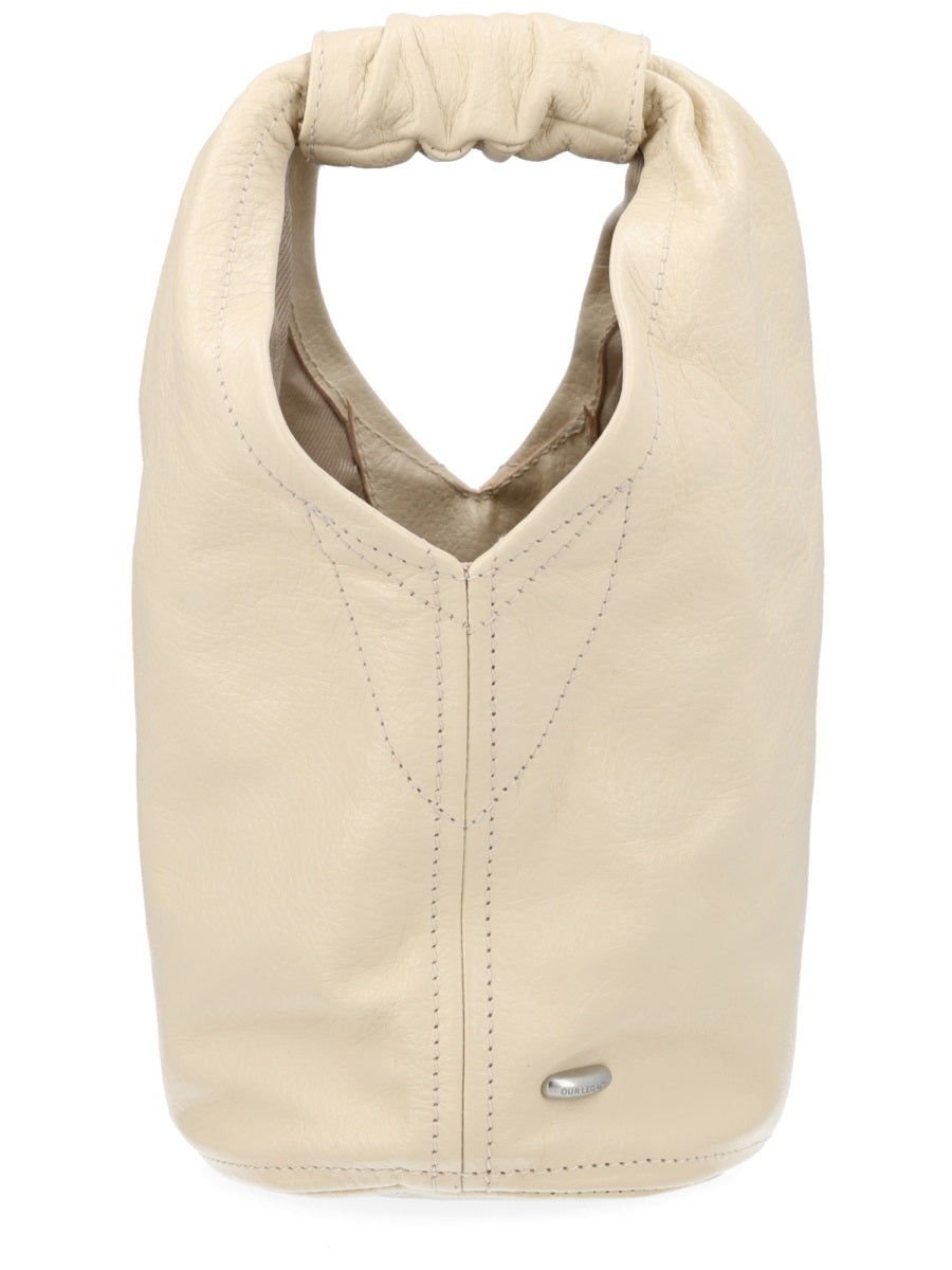 Our Legacy Calf Leather Shoulder Bag — Beige, view 2