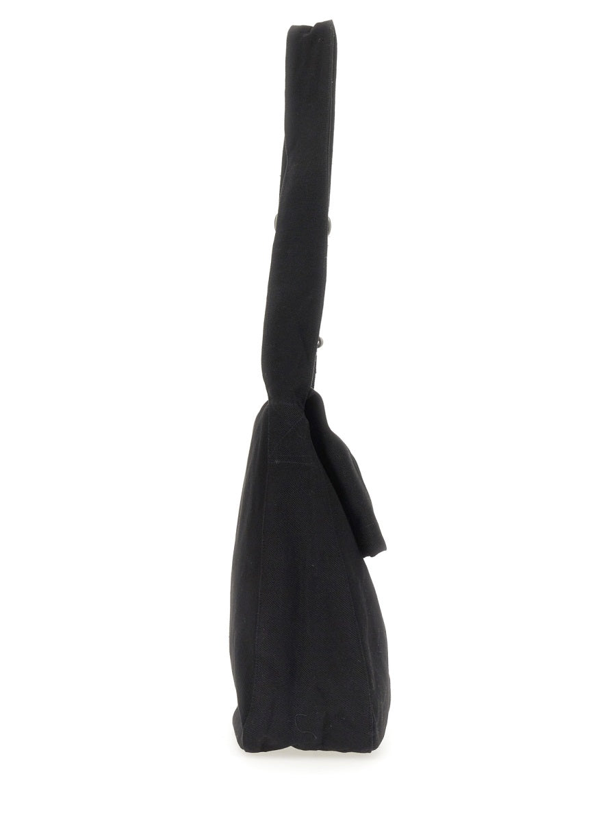 Our Legacy Washed Denim Shoulder Bag — Black, view 3