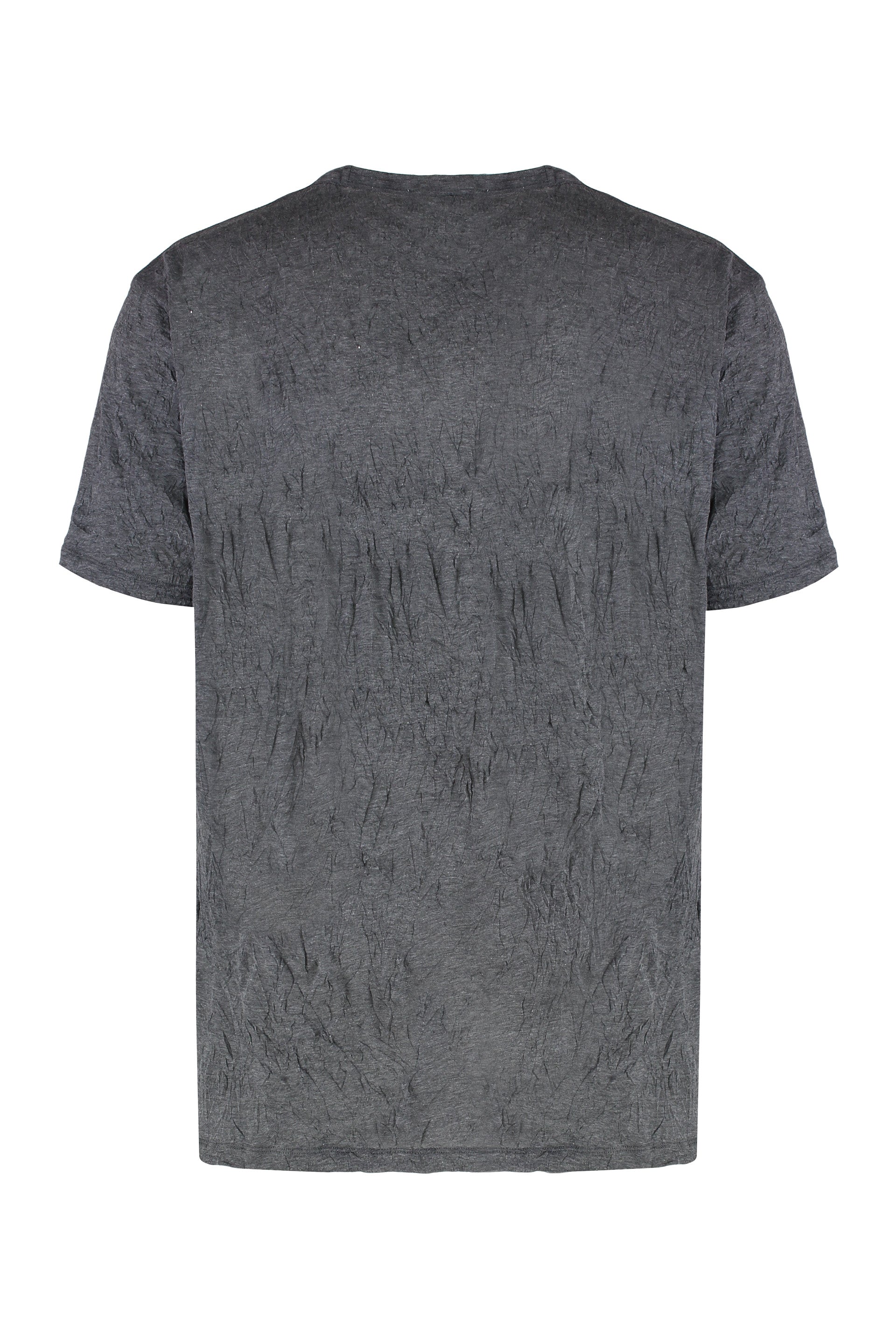 Our Legacy Crinkle Cotton-Blend T-Shirt — Gray, view 2