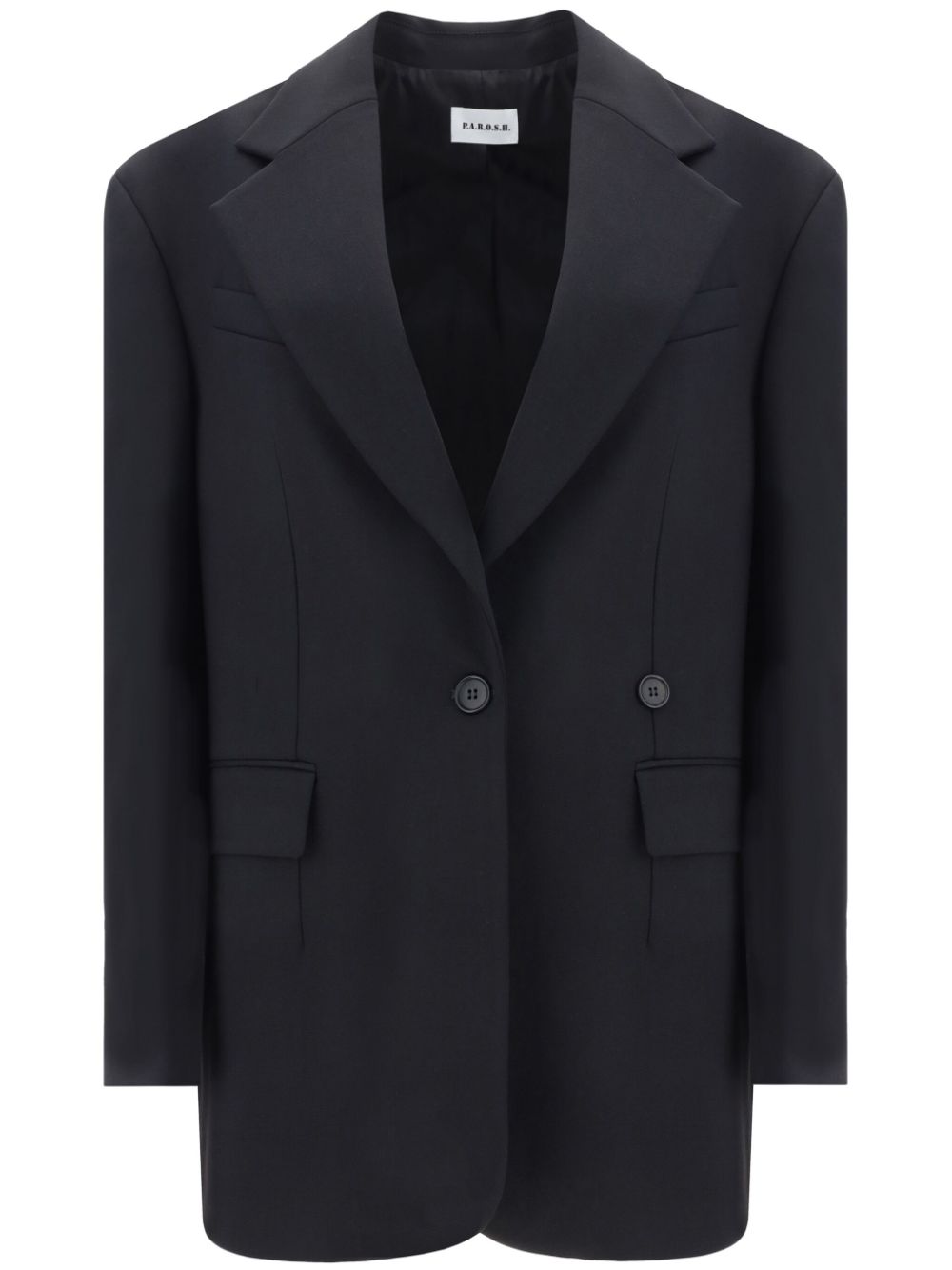 P.A.R.O.S.H. Virgin Wool Blend Blazer — Black by Parosh