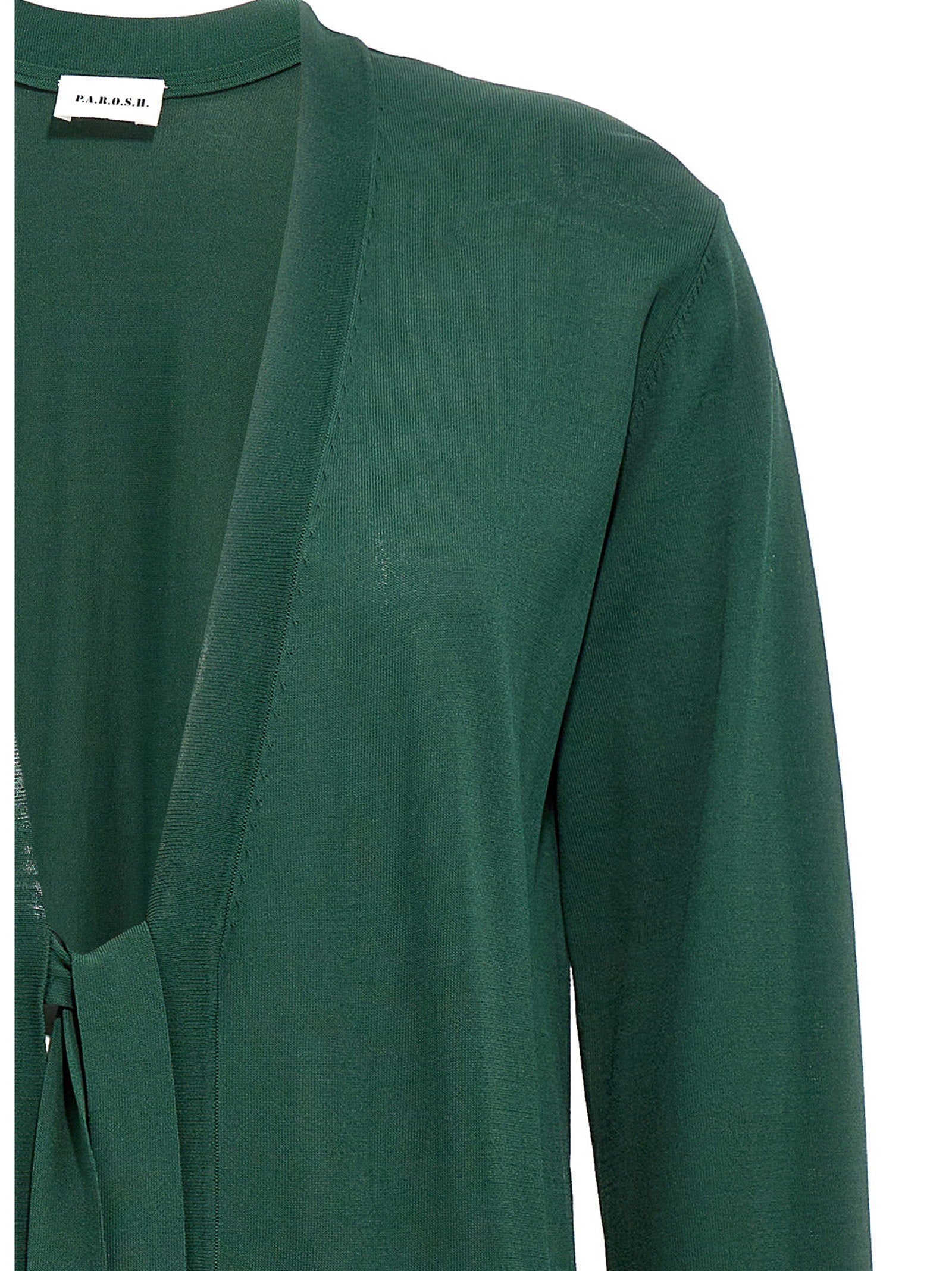 P.A.R.O.S.H. Viscose Blend Cardigan — Green, view 3