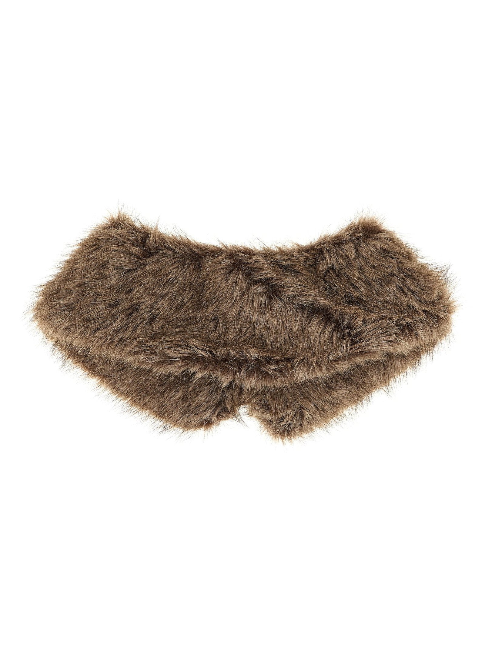 P.A.R.O.S.H. Faux Fur Collar — Brown, view 2