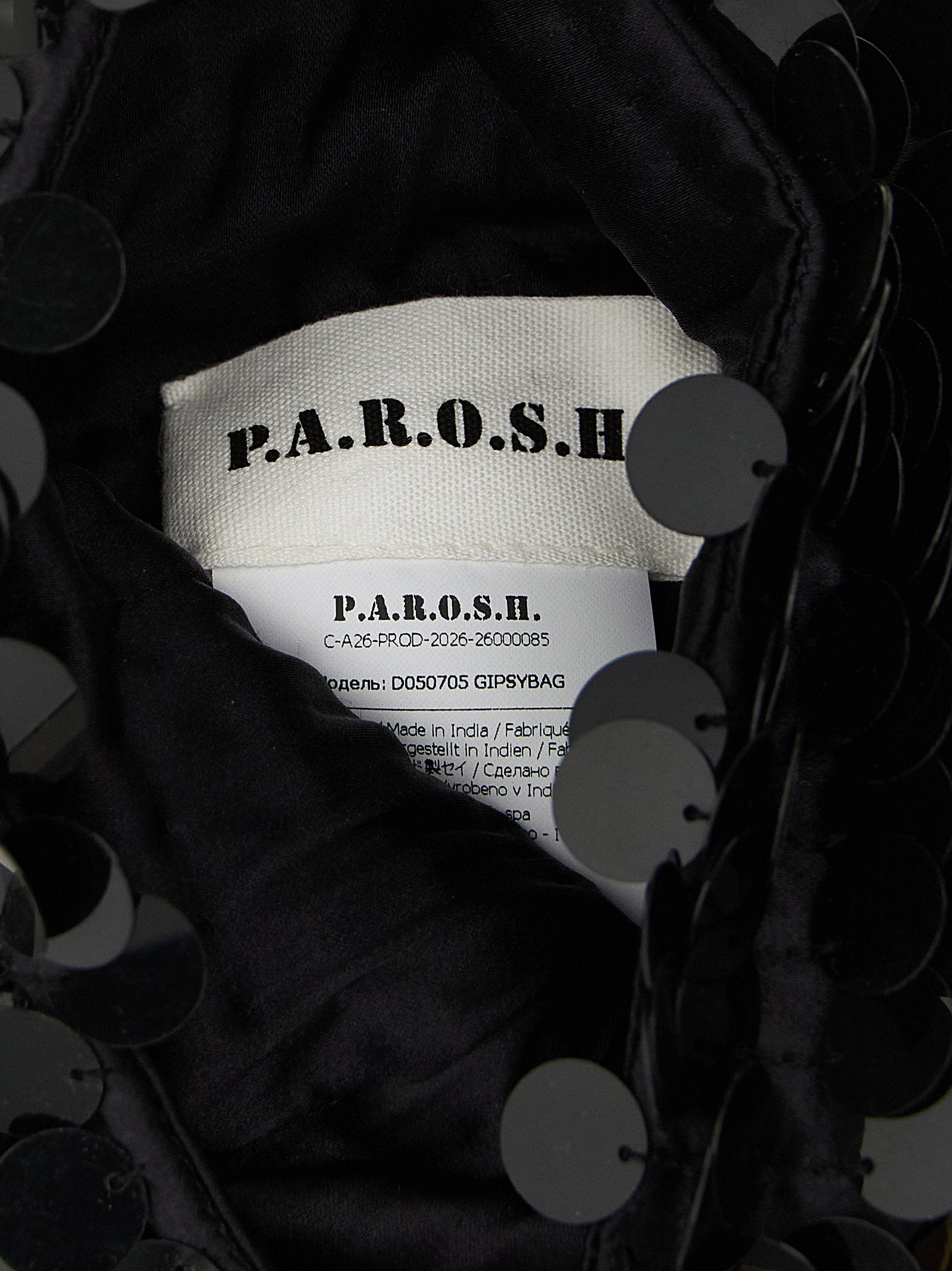 P.A.R.O.S.H. Gipsy Shoulder Bag — Black, view 4