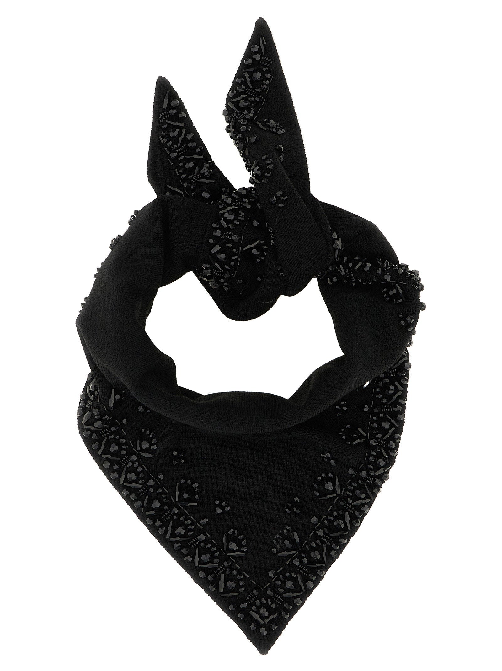 P.A.R.O.S.H. Look26 Scarf — Black by Parosh