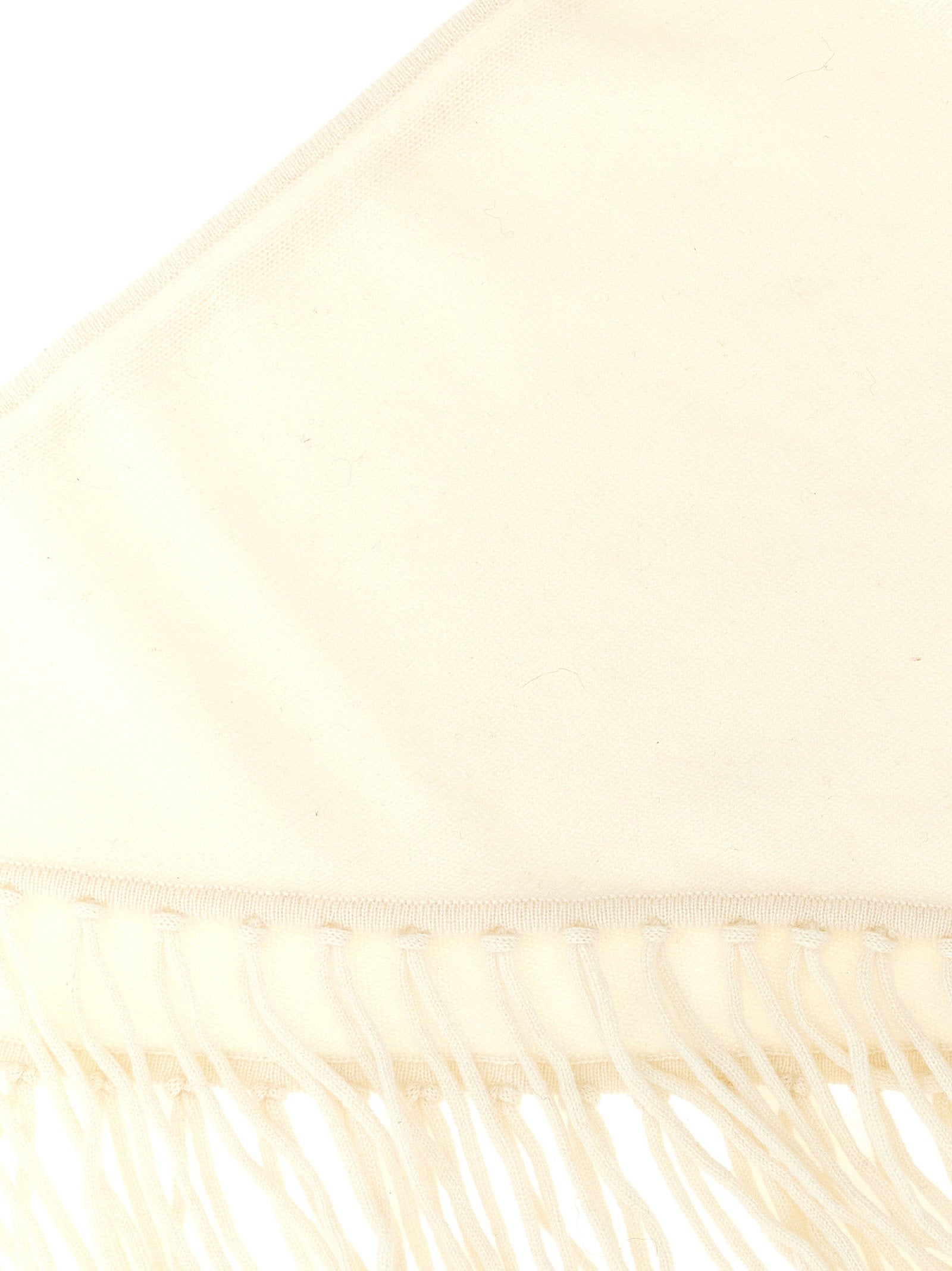 P.A.R.O.S.H. Cashmere Fringe Scarf — Cream, view 2