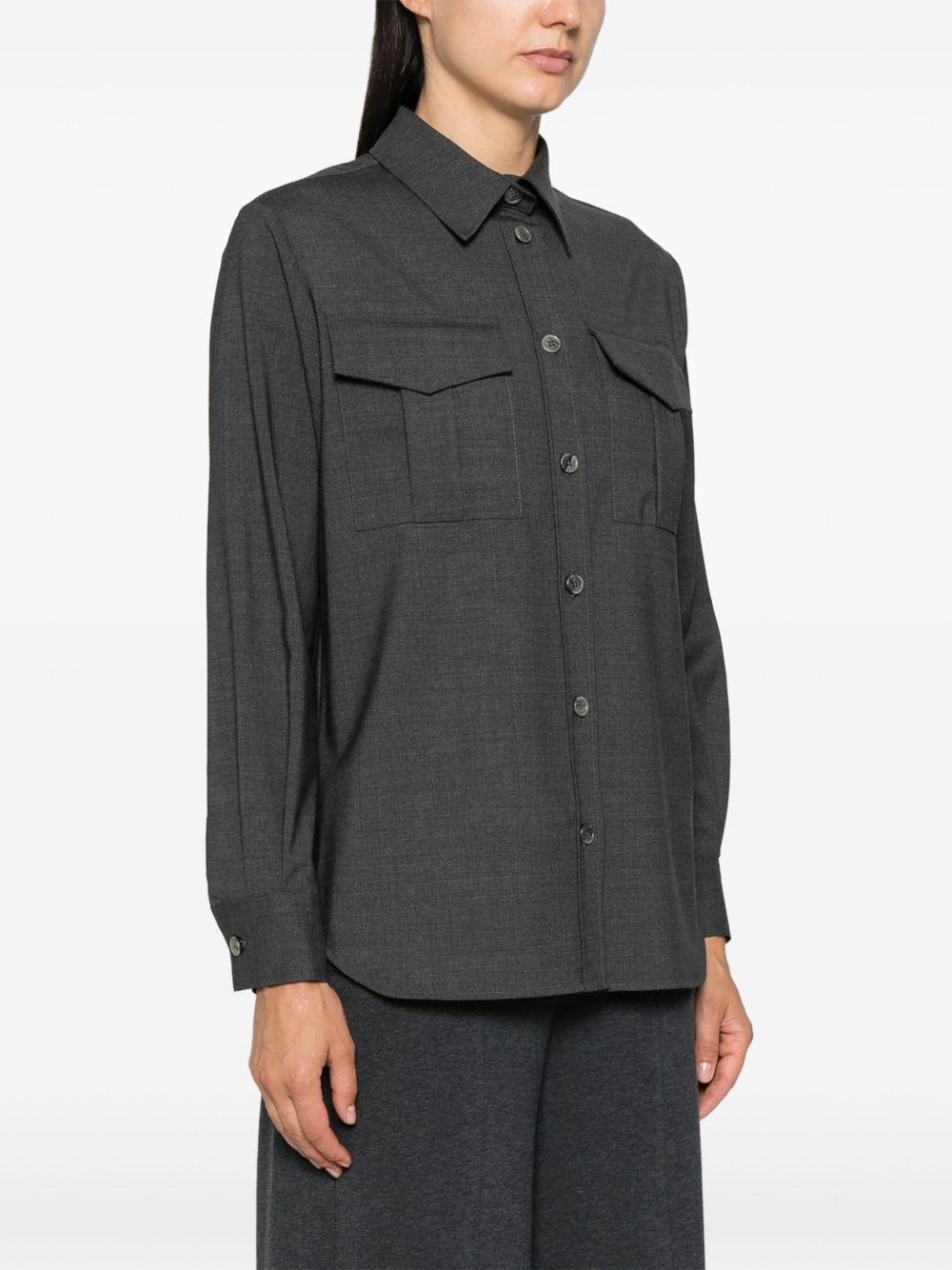 P.A.R.O.S.H. Wool Shirt — Gray, view 3