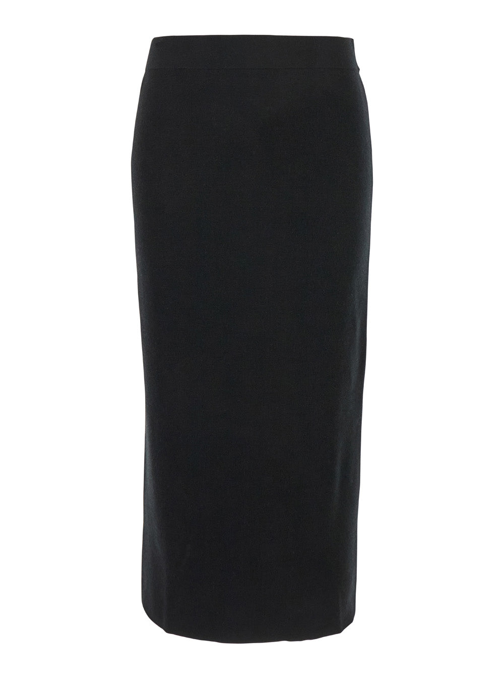 P.A.R.O.S.H. Wool and Cashmere Stretch Skirt — Black by Parosh