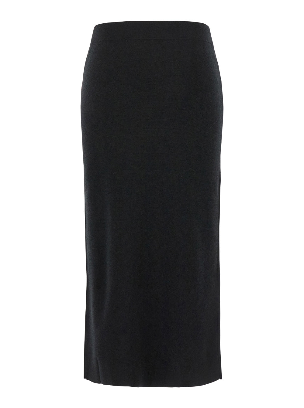 P.A.R.O.S.H. Wool and Cashmere Stretch Skirt — Black, view 2
