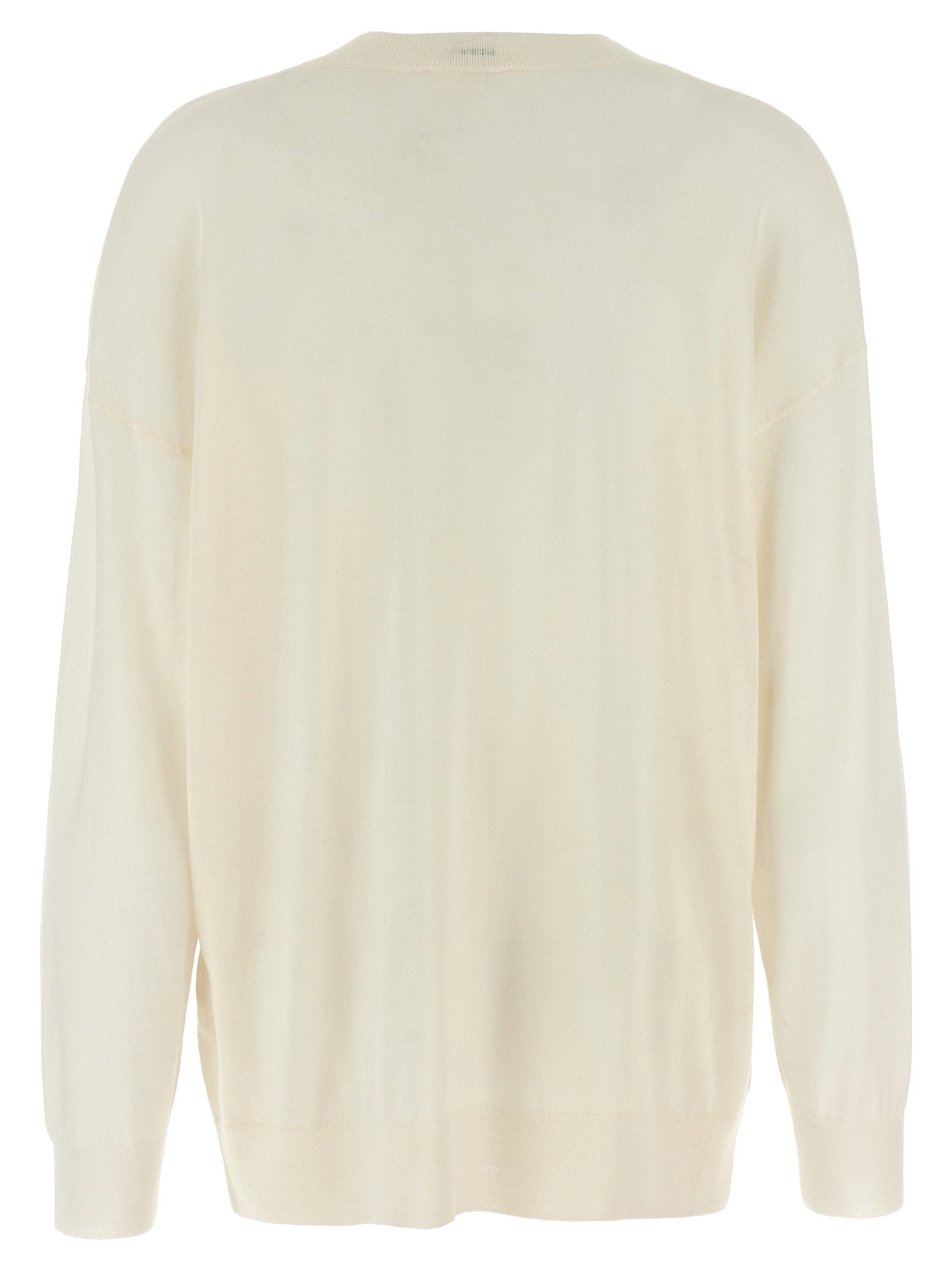 P.A.R.O.S.H. Wool Blend Crew-Neck Sweater — Cream, view 2