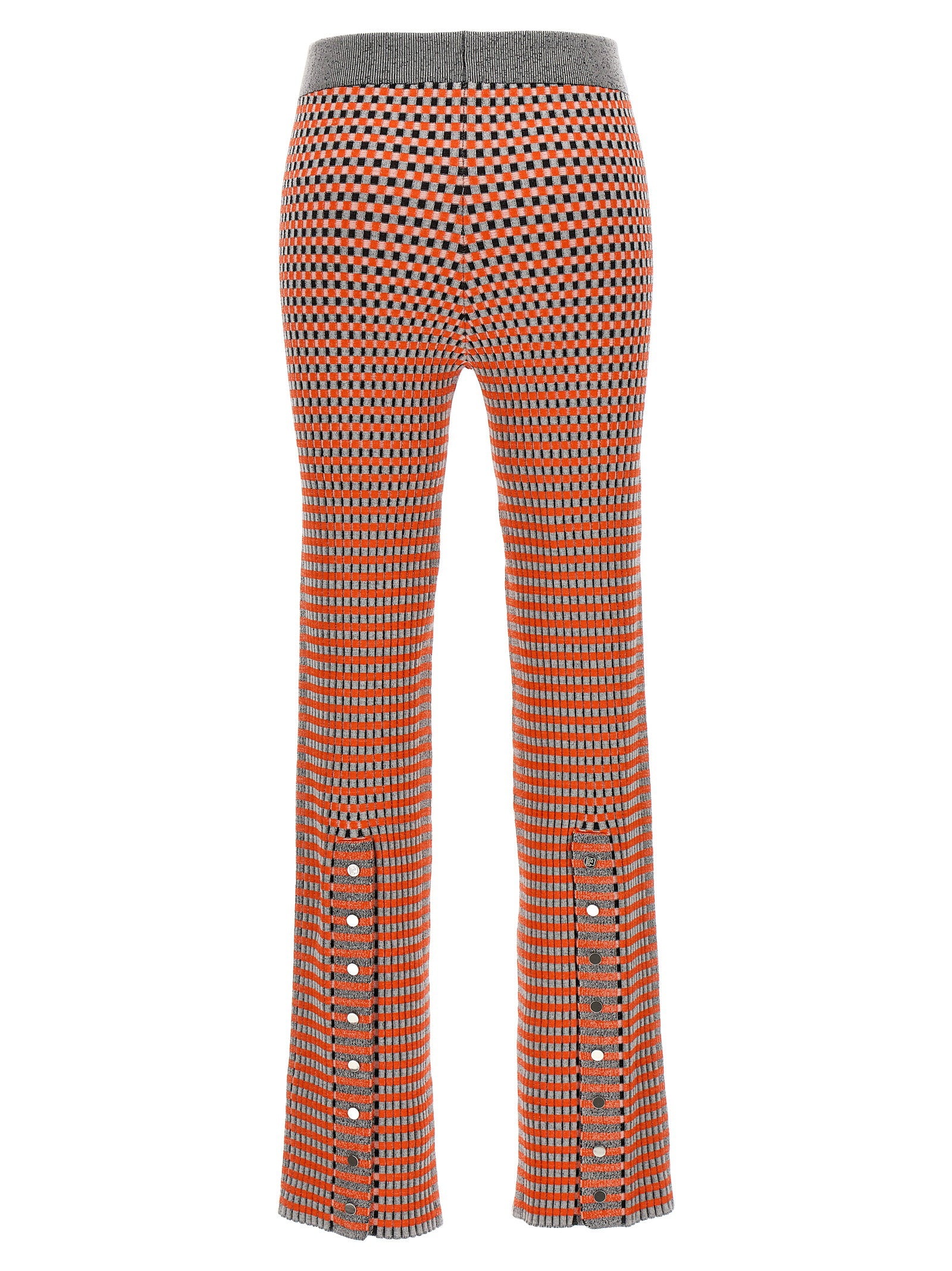 Paco Rabanne Jacquard Patterned Trousers — Orange, view 2