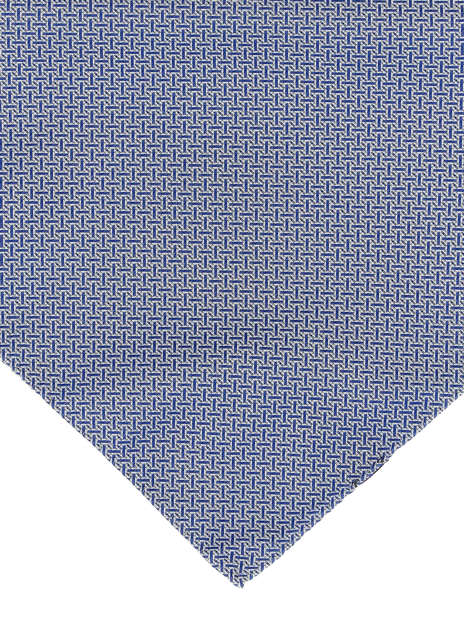 Pal Zileri Patterned Polyester Pocket Square — Blue, view 3