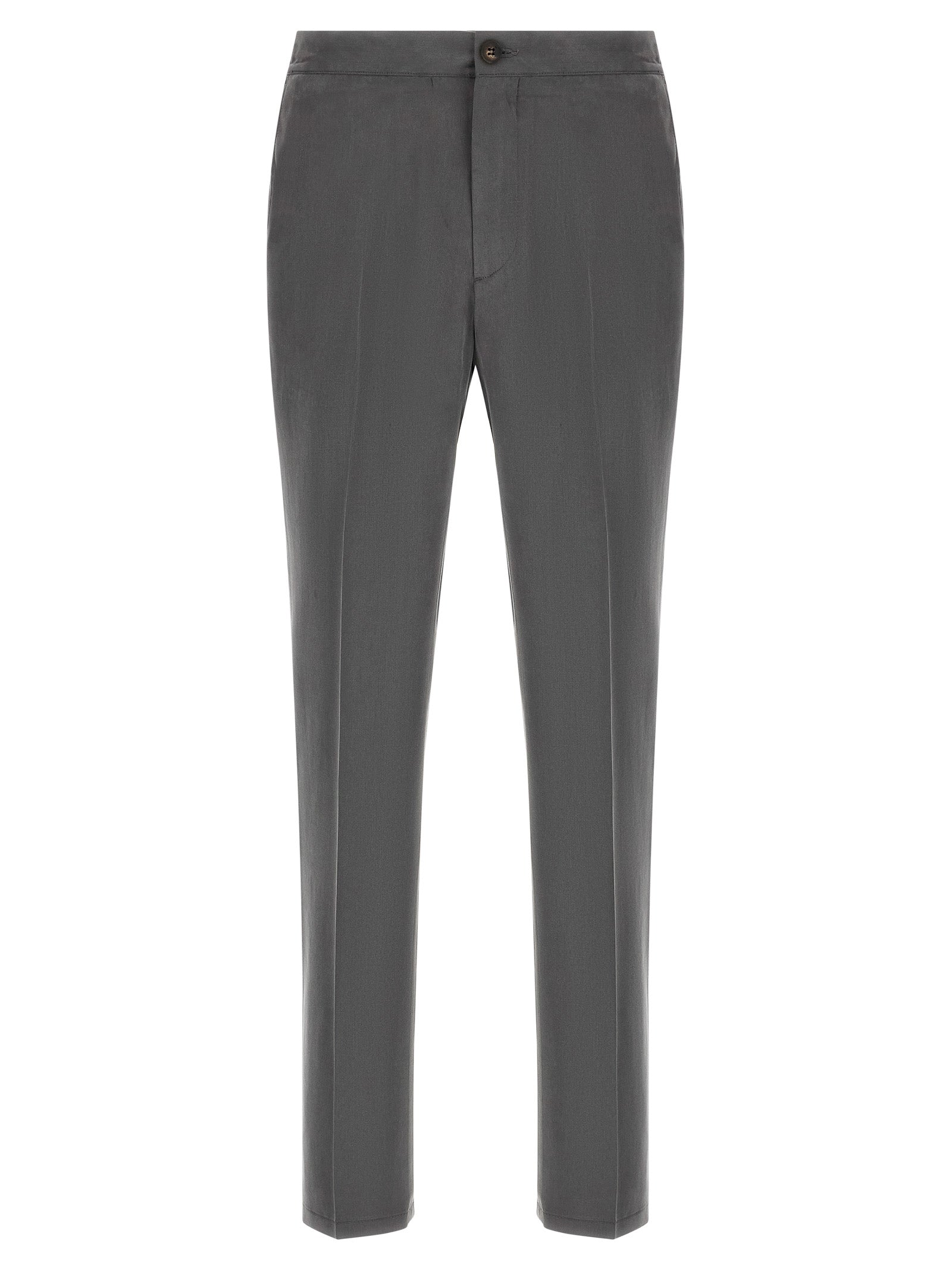 Pal Zileri Lyocell Straight-Leg Trousers — Gray by Pal Zileri