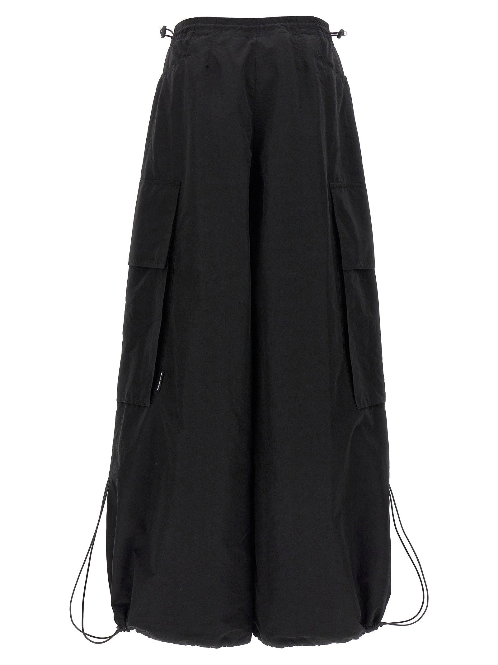 Palm Angels Parachute Nylon Cargo Pants — Black, view 2