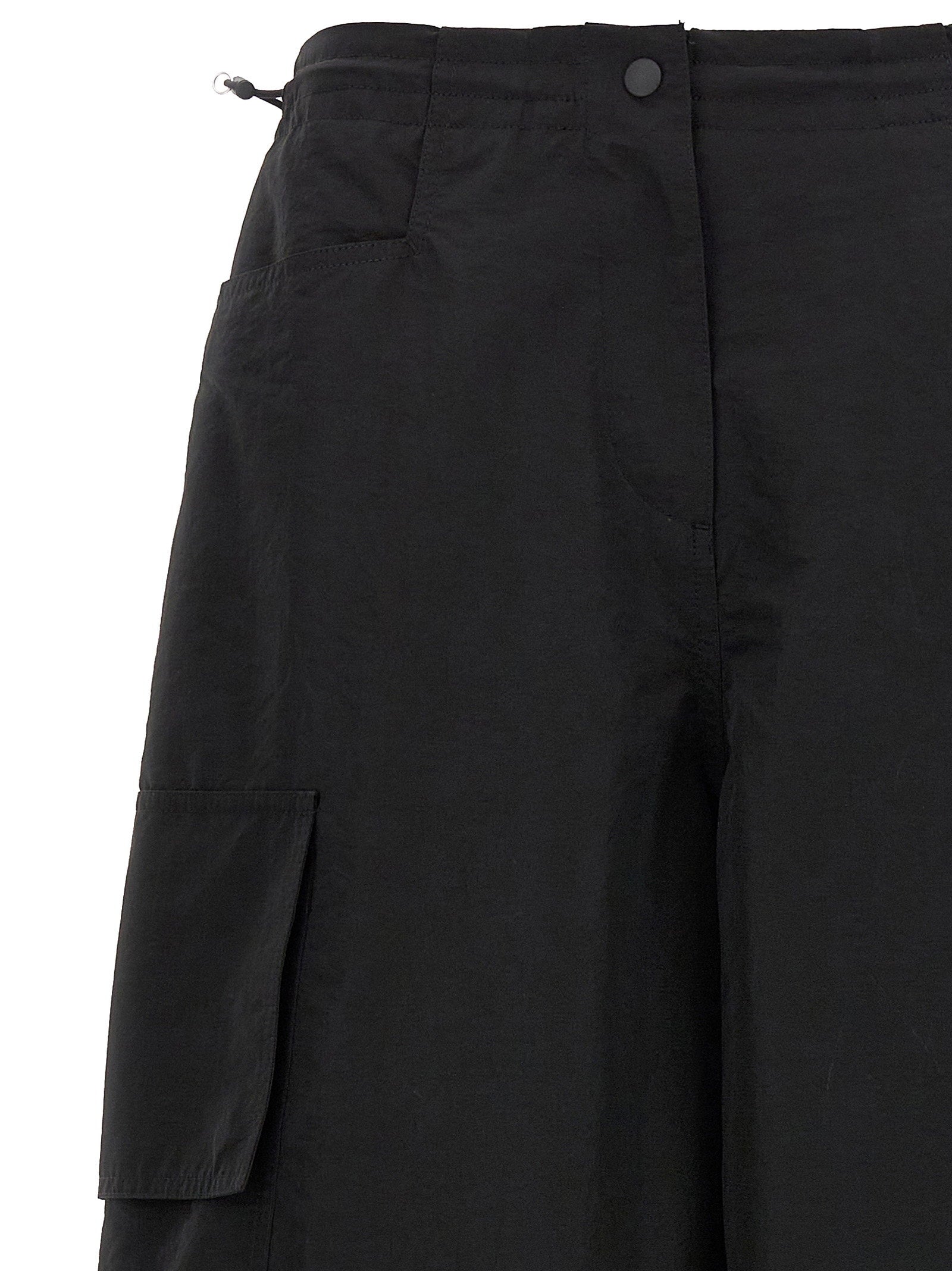 Palm Angels Parachute Nylon Cargo Pants — Black, view 3