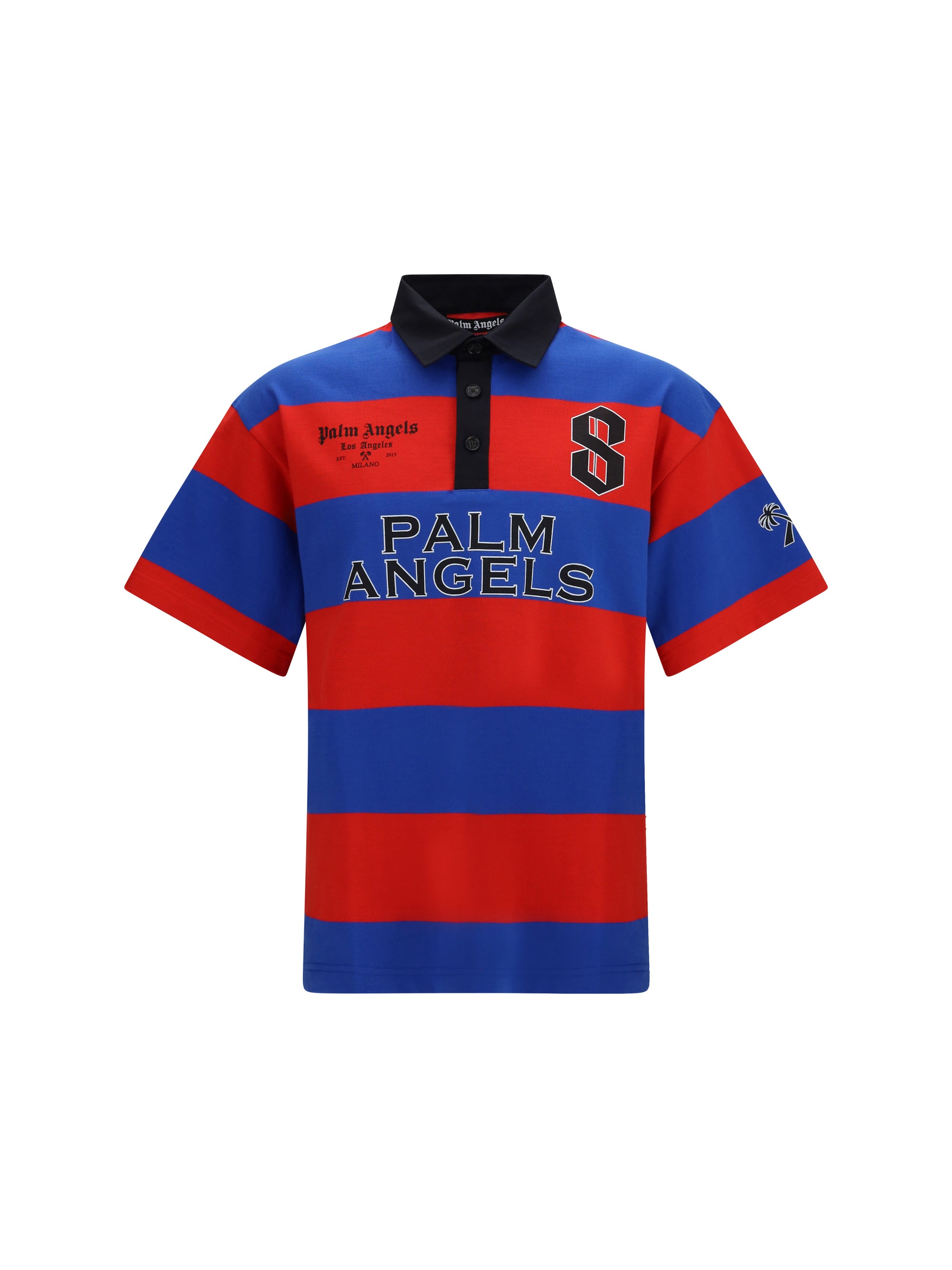 Palm Angels Sport Stripe Polo — Red by Palm Angels