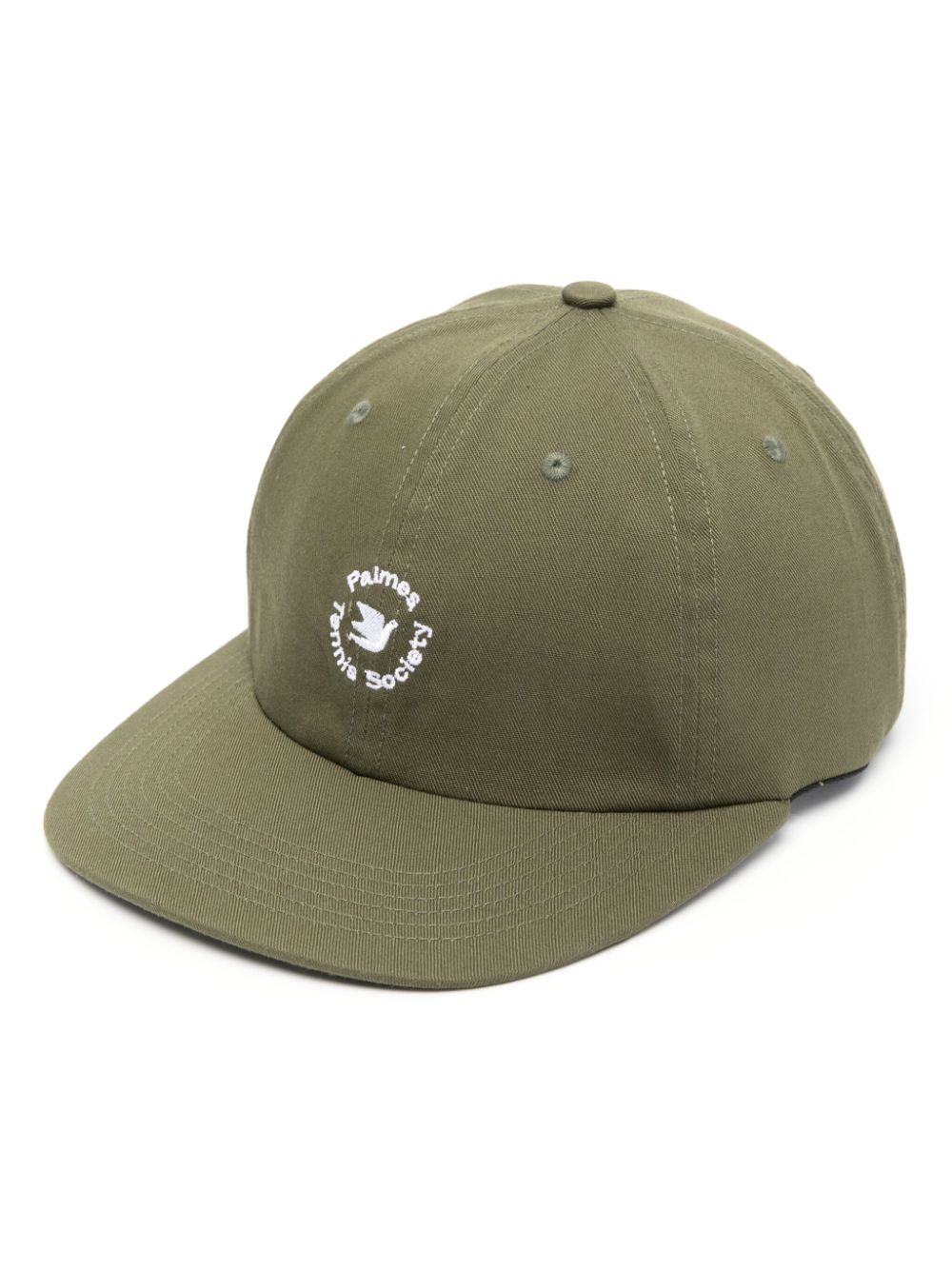 Palmes Embroidered Logo Baseball Cap — Olive Green by Palmes