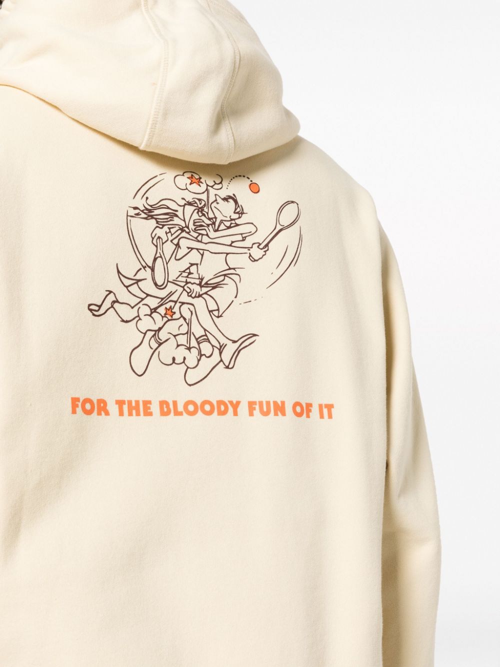 Palmes Logo-Print Organic Cotton Hoodie — Cream, view 5