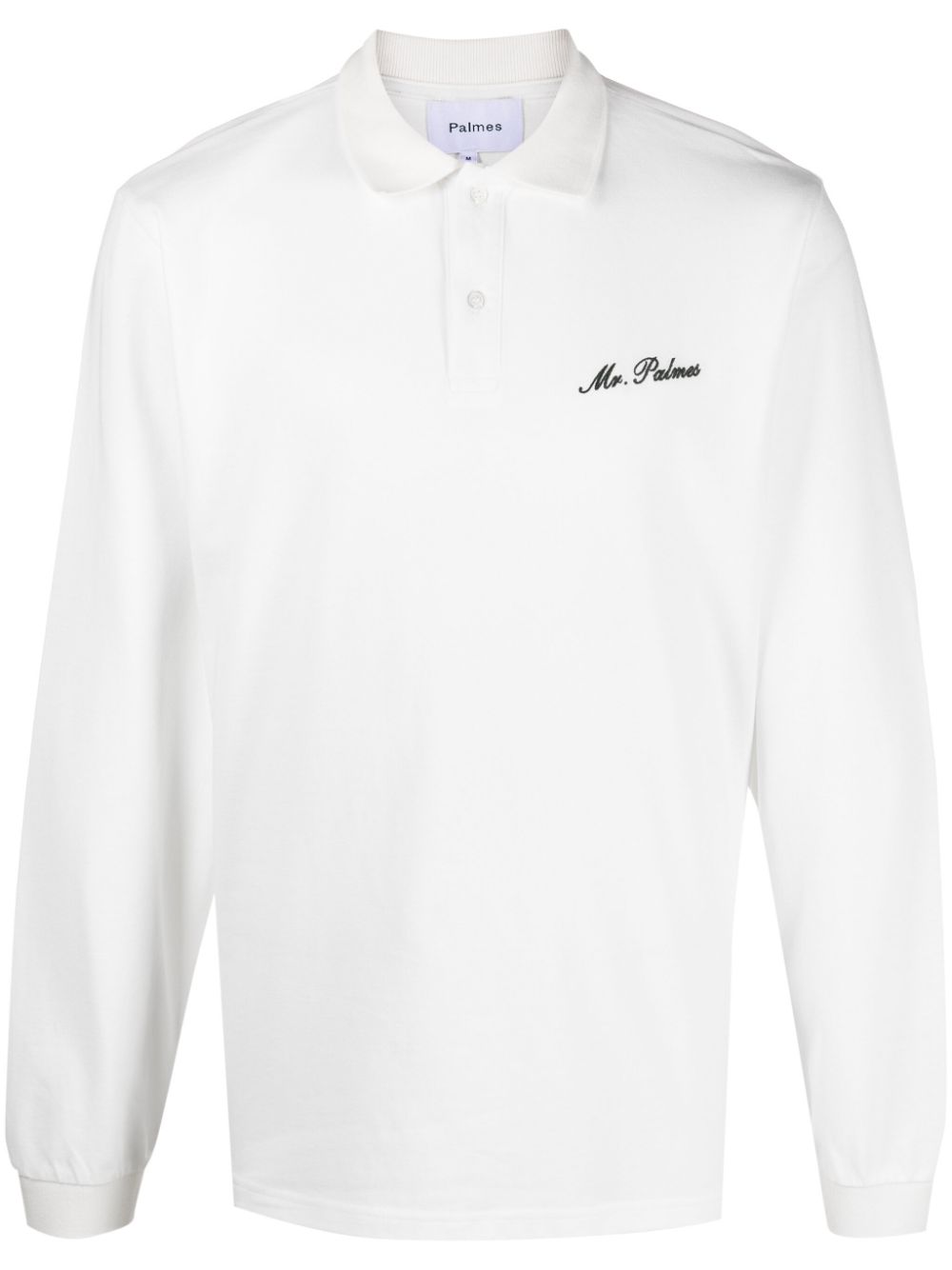 Palmes Logo-Embroidered Organic Cotton Polo Shirt — White by Palmes