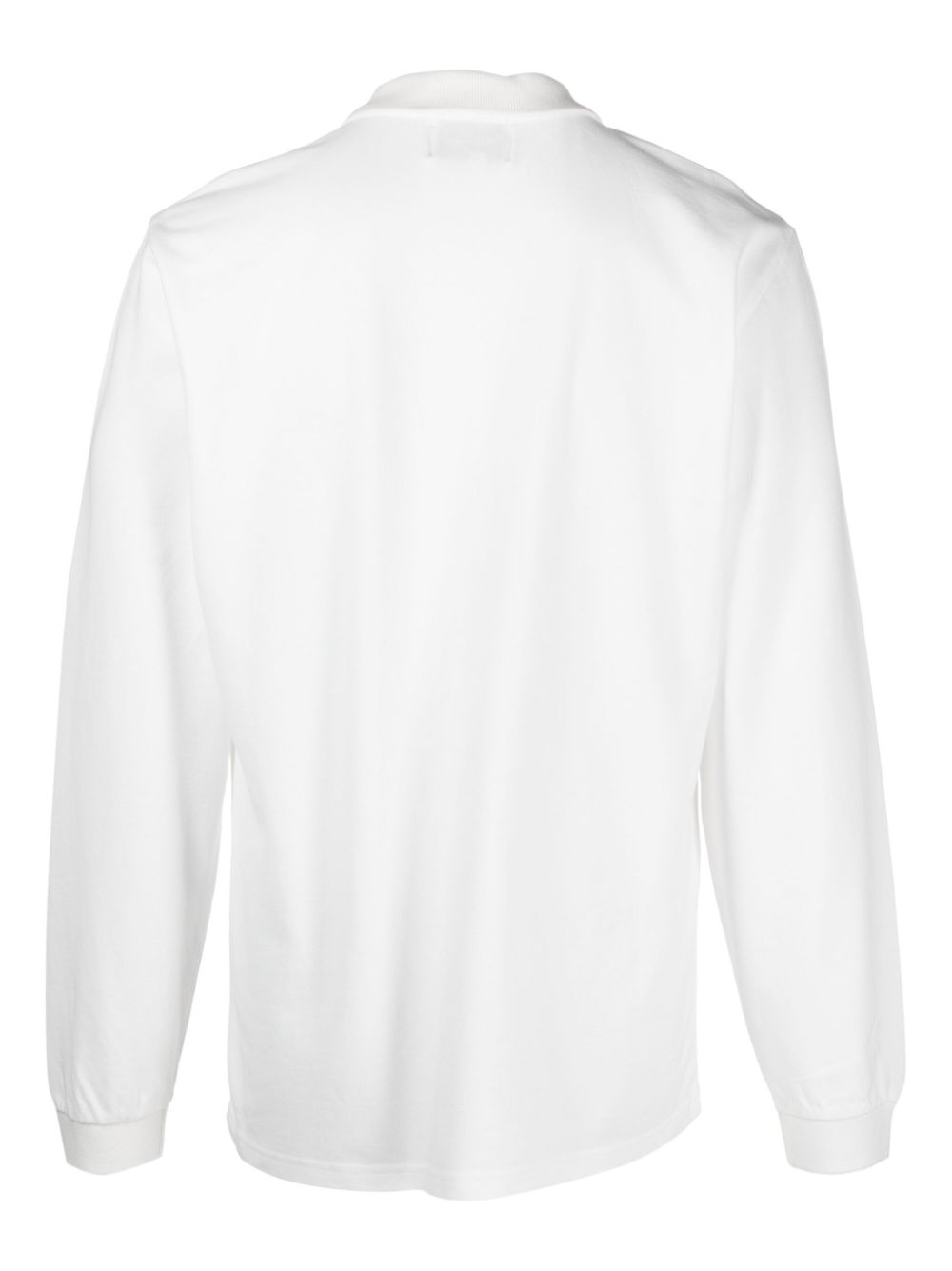 Palmes Logo-Embroidered Organic Cotton Polo Shirt — White, view 2