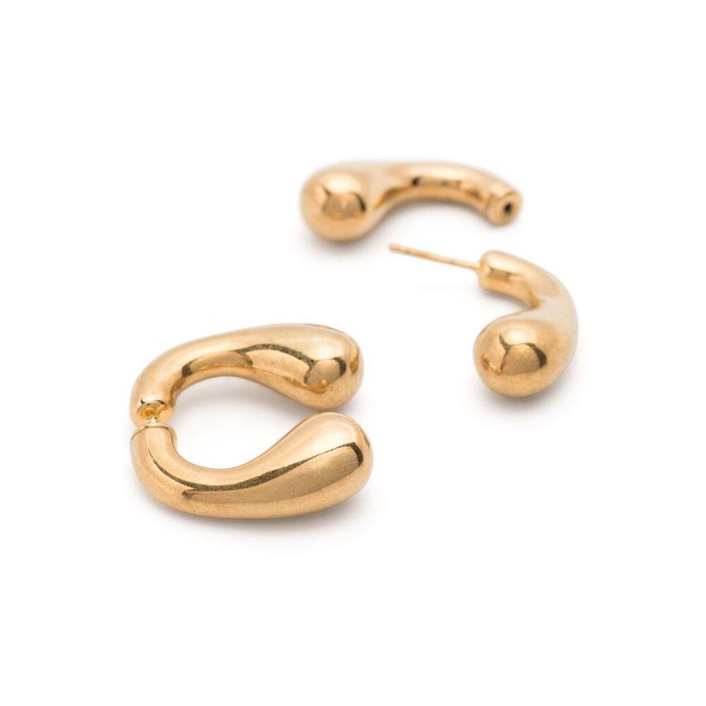 Panconesi Polished Gold-Tone Drop Earrings — Gold, view 3