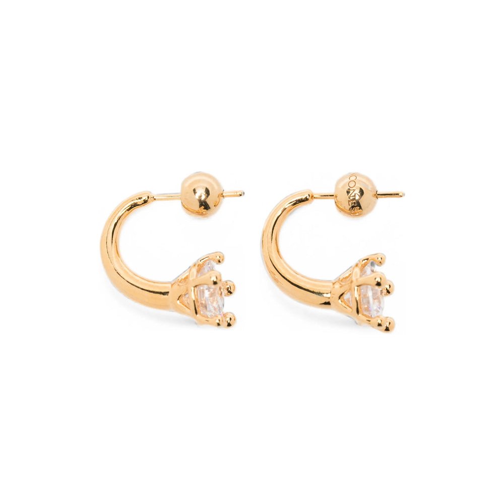 Panconesi Gold with Crystal Stone Earrings — Gold by Panconesi