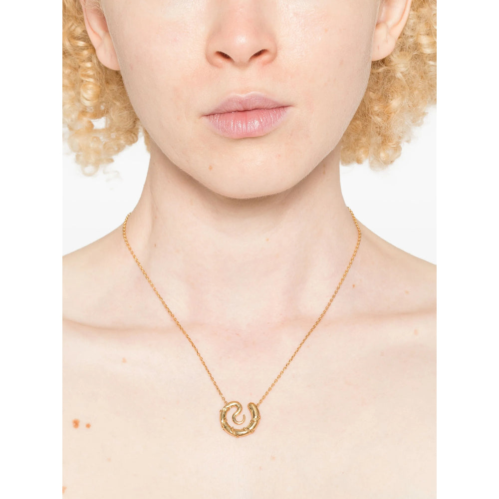 Panconesi Gold-Tone Spiral Pendant Necklace — Gold, view 2