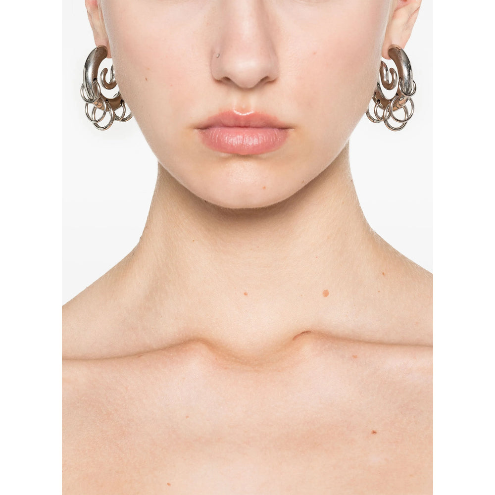 Panconesi Silve Stud Earrings — Silver, view 3
