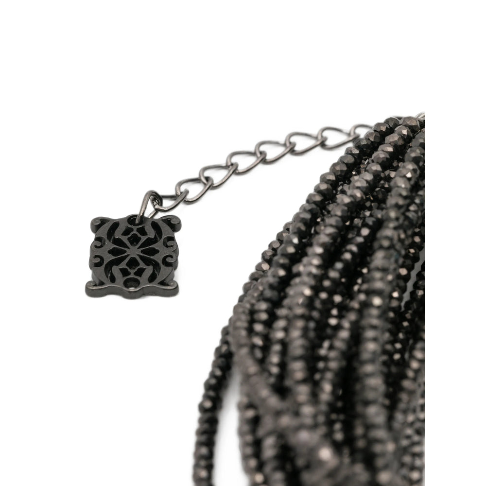 Panicale Beaded Bracelet — Black, view 2