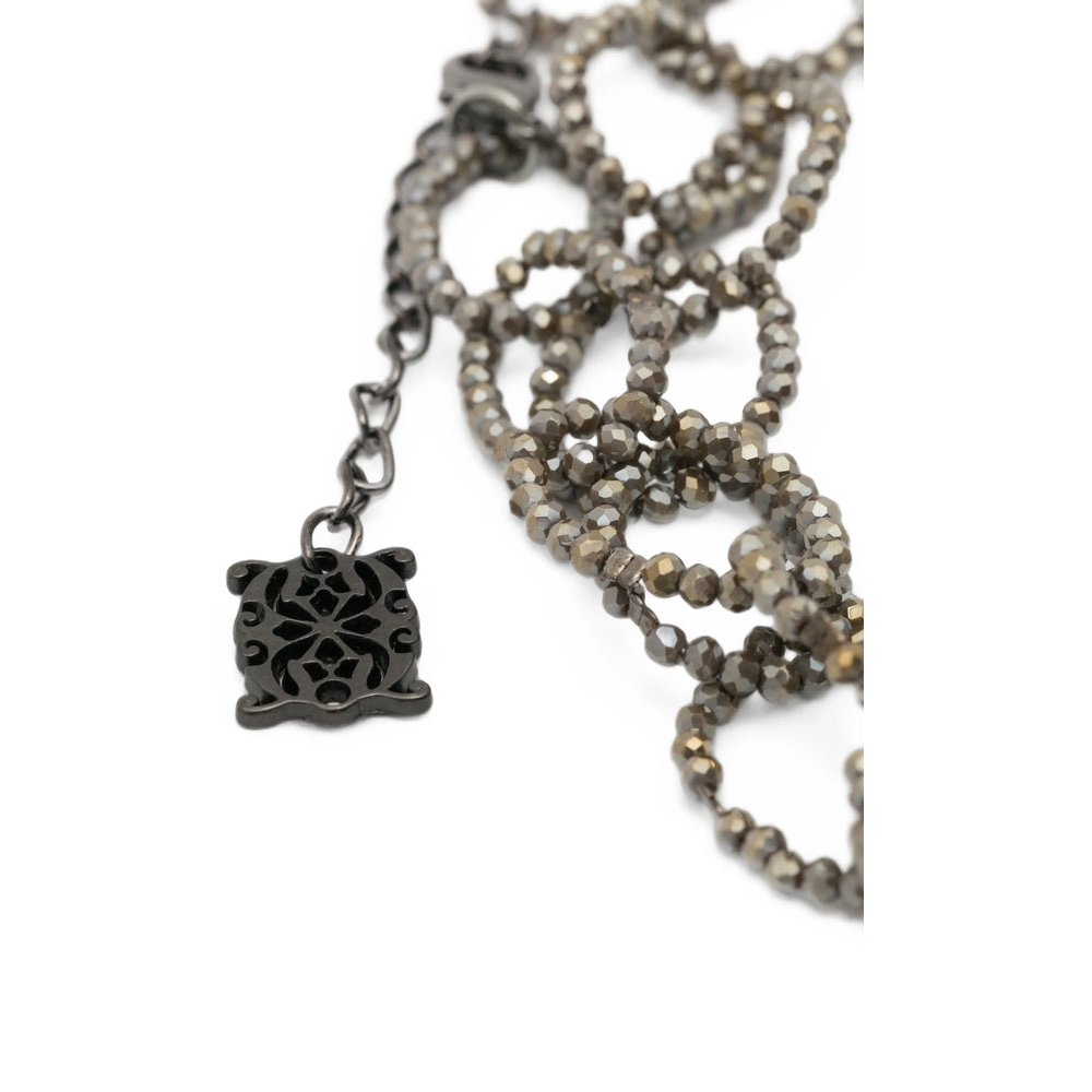 Panicale Fine Knit Chain Bracelet — Grey, view 3