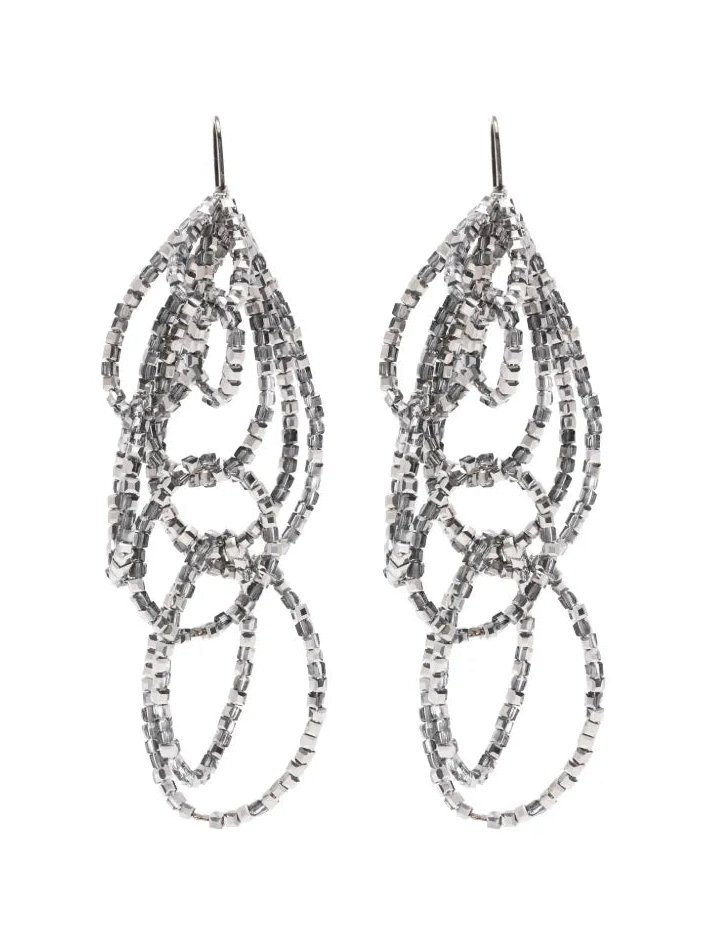 Panicale Beaded Earrings — Storm Grey by Panicale