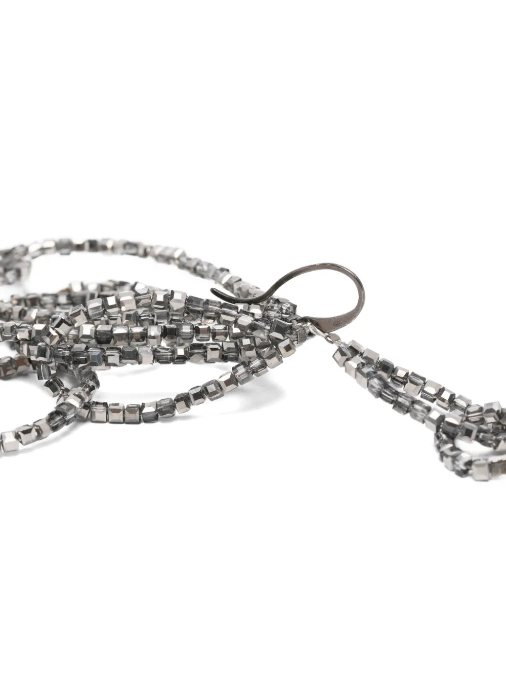 Panicale Beaded Earrings — Storm Grey, view 2