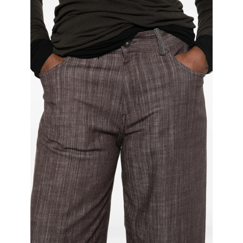 Panicale Tailored Virgin Wool Trousers — Brown, view 2