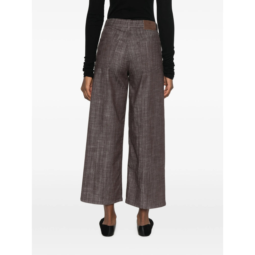 Panicale Tailored Virgin Wool Trousers — Brown, view 4