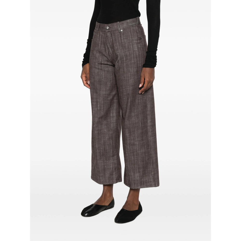 Panicale Tailored Virgin Wool Trousers — Brown, view 5