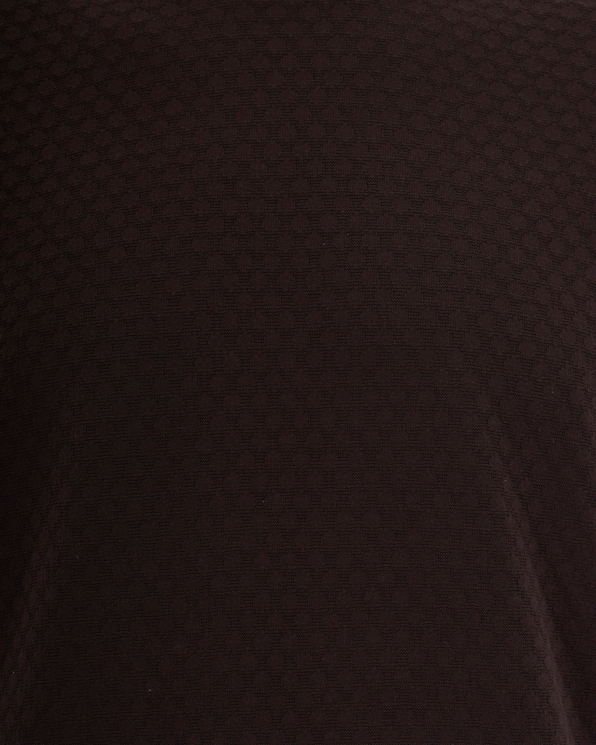 Paolo Pecora Textured Knit Cotton T-Shirt — Brown, view 3