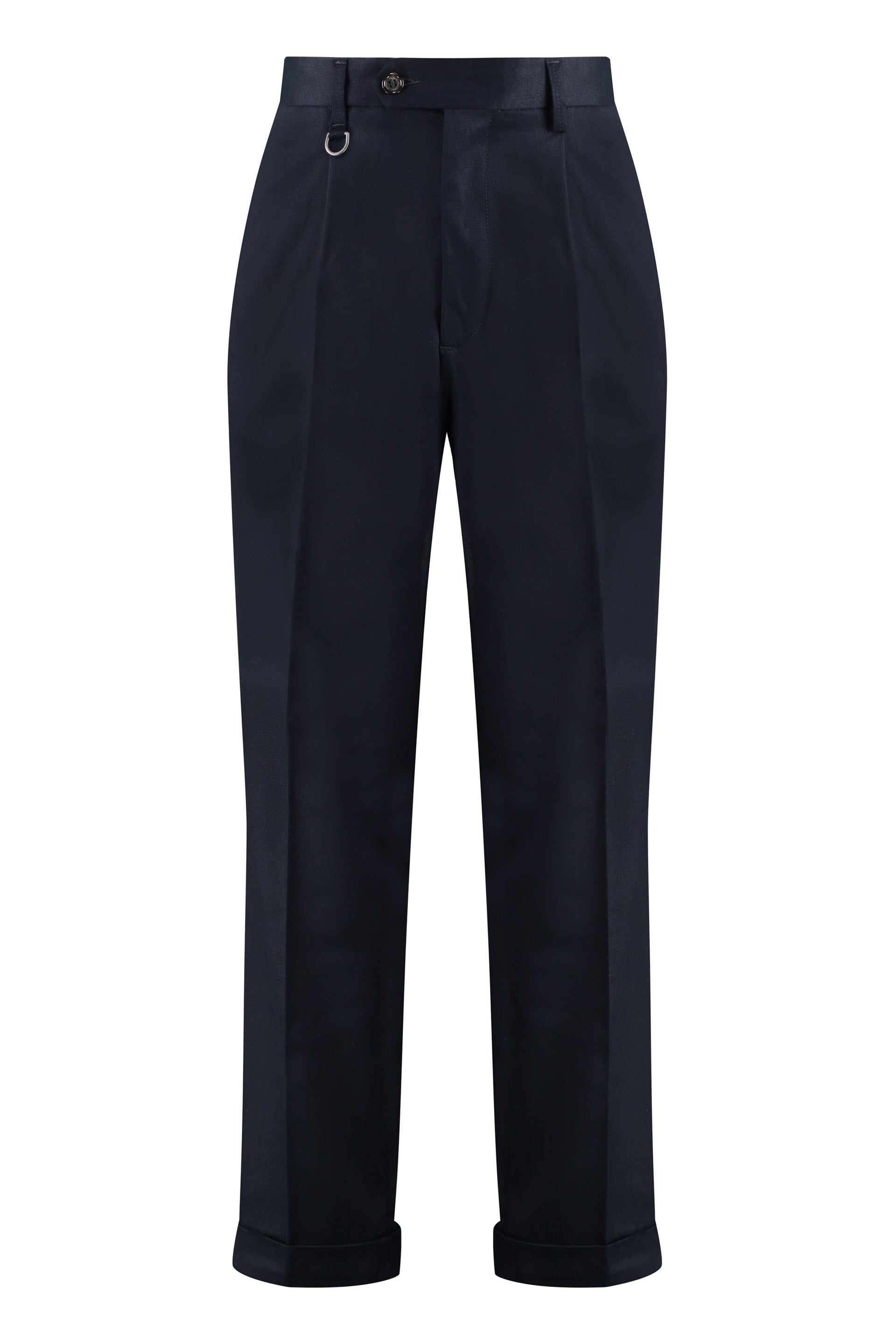 Paolo Pecora Cotton-Blend Roll-Up Trousers — Blue by Paolo Pecora