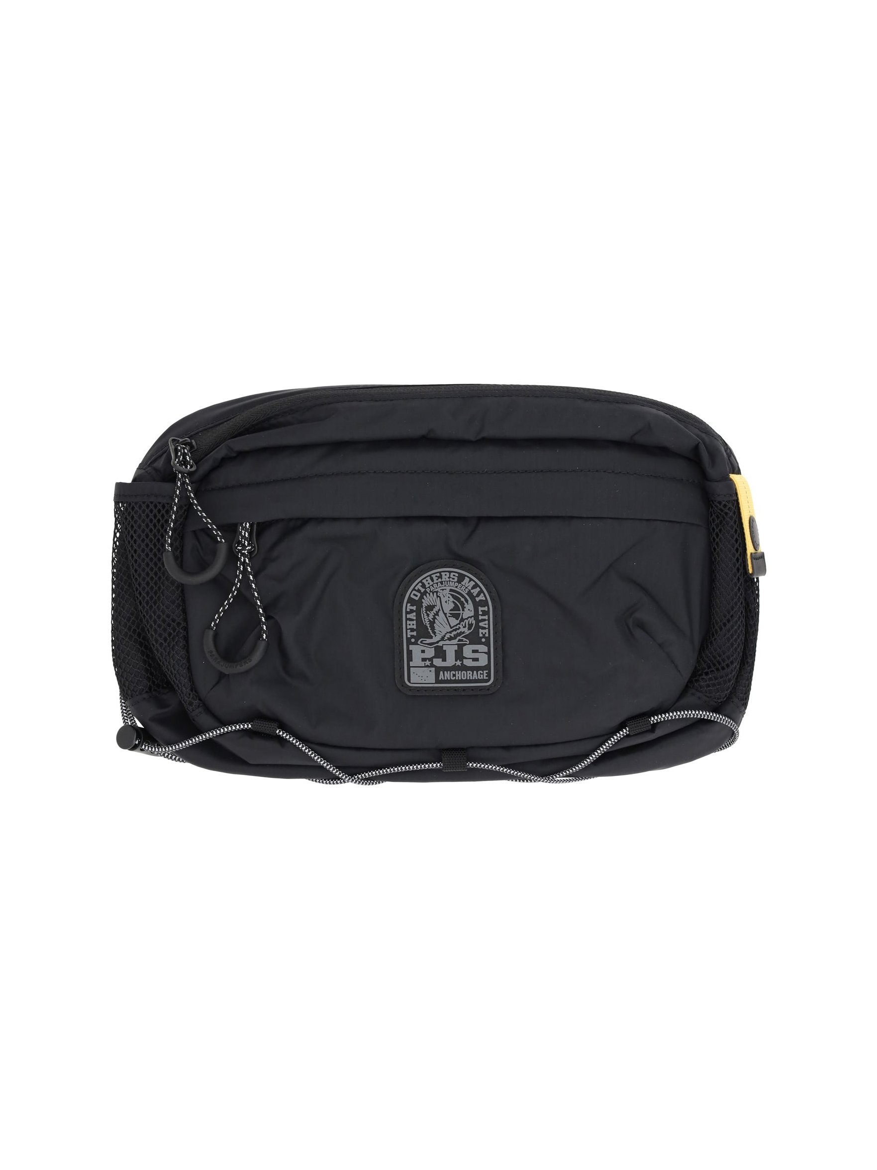 Parajumpers Logo-Patch Nylon Belt Bag — Black by Parajumpers