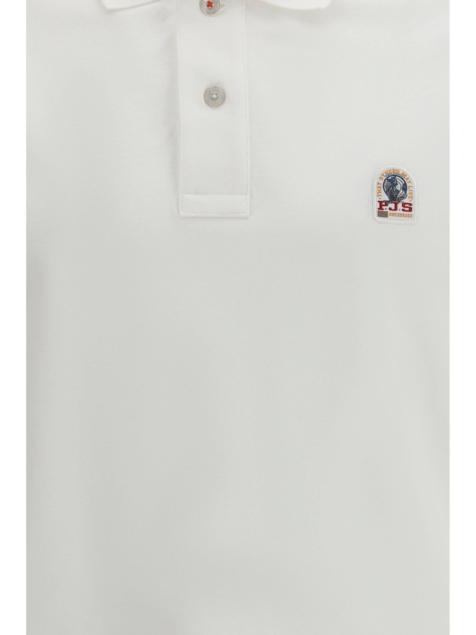 Parajumpers Logo-Embroidered Polo — White, view 3