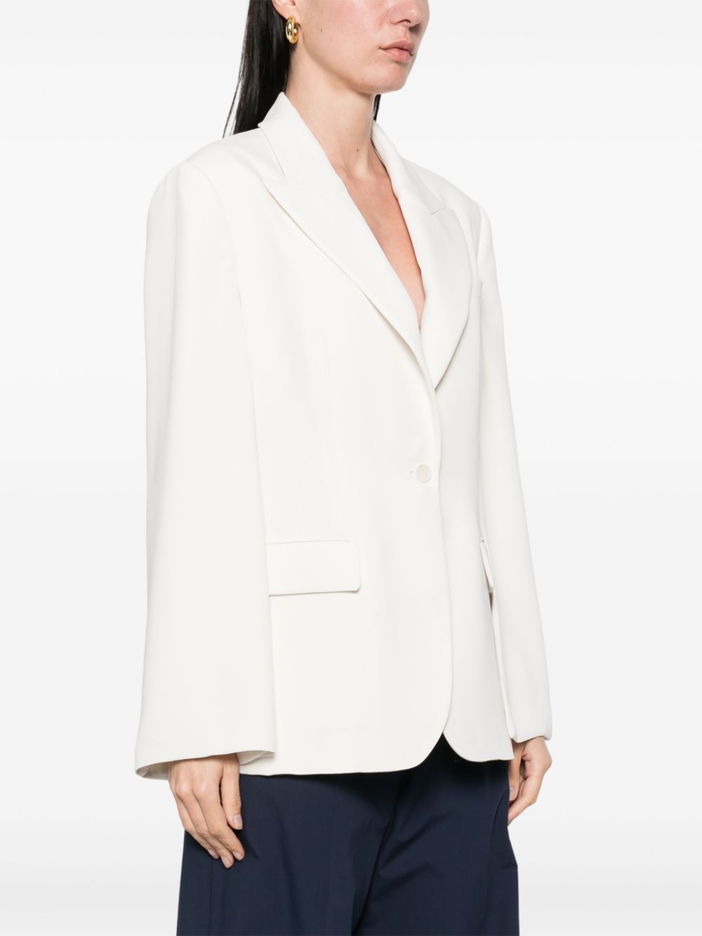 Parosh Single-Breasted Blazer — Ivory, view 5