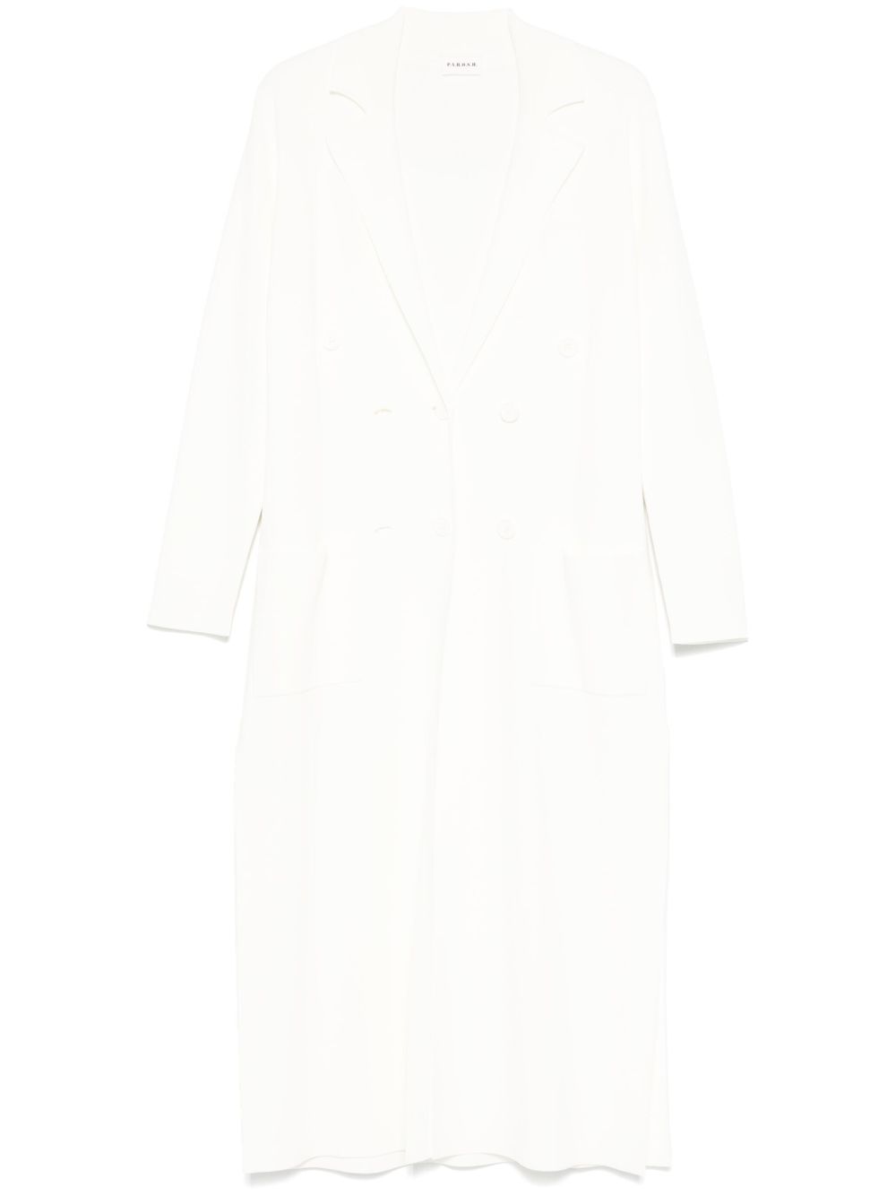Parosh Double-Breasted Coat — White by Parosh