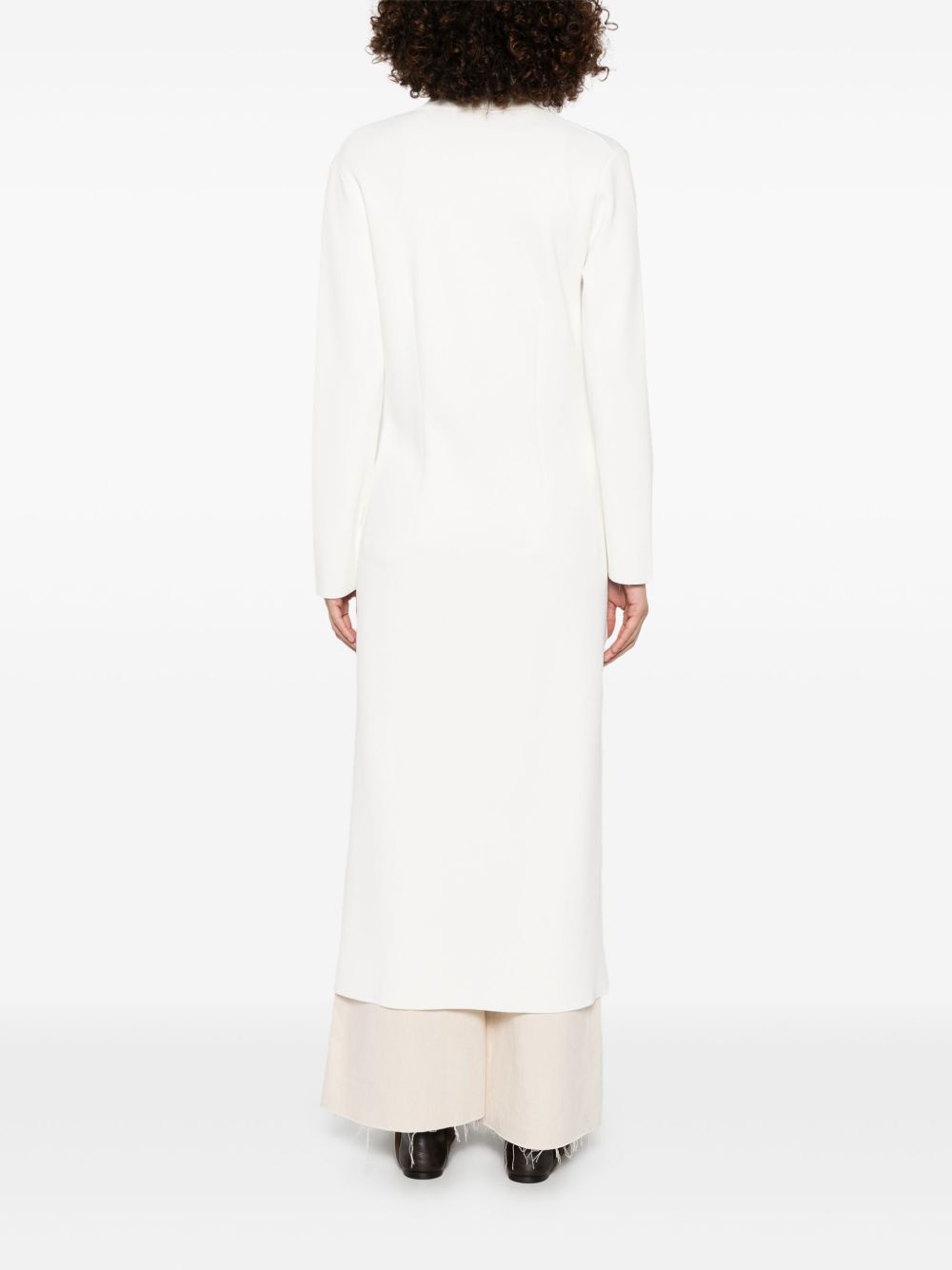Parosh Double-Breasted Coat — White, view 5