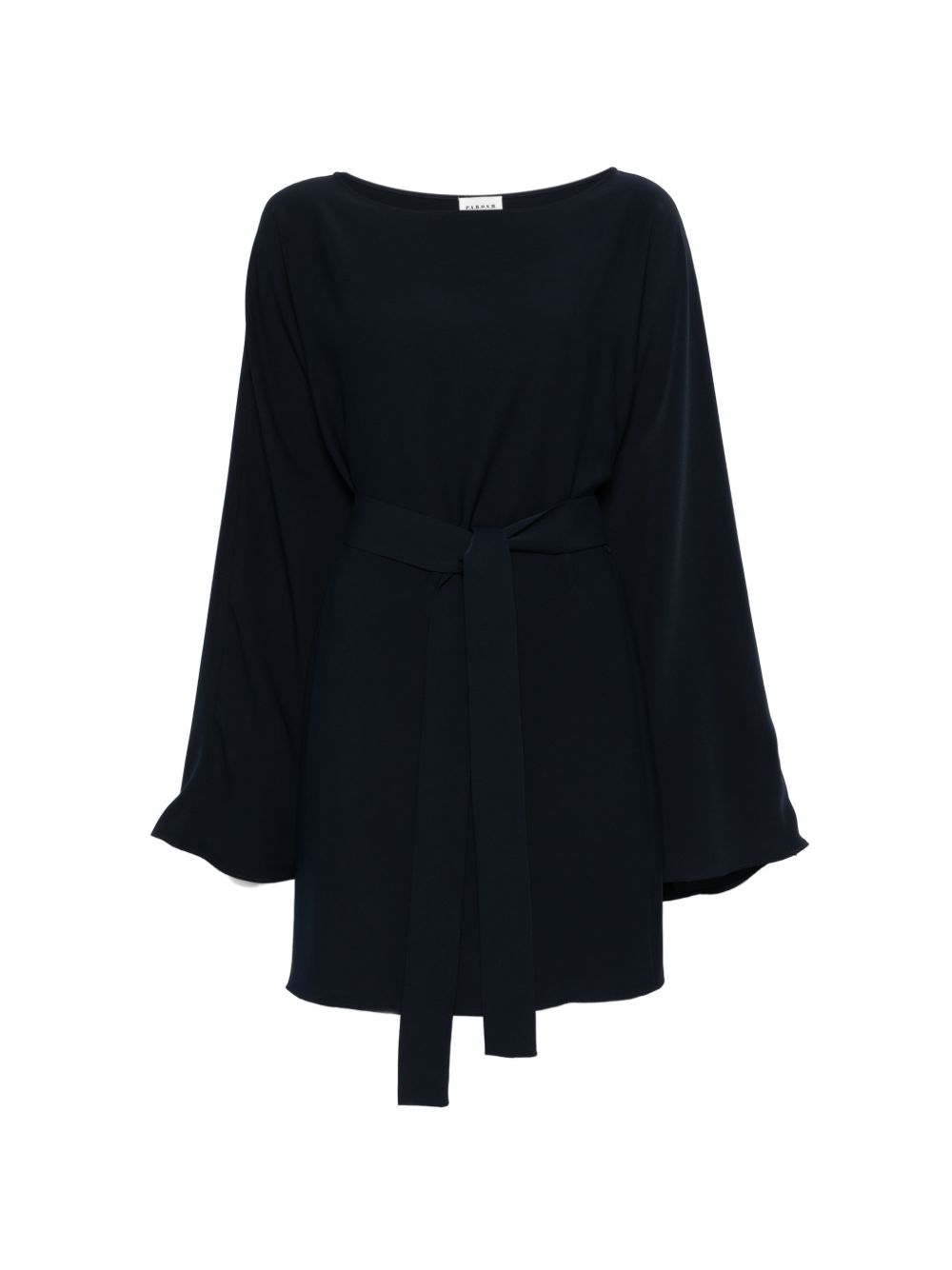 Parosh Boat Neck Wide Sleeves Dress — Black by Parosh