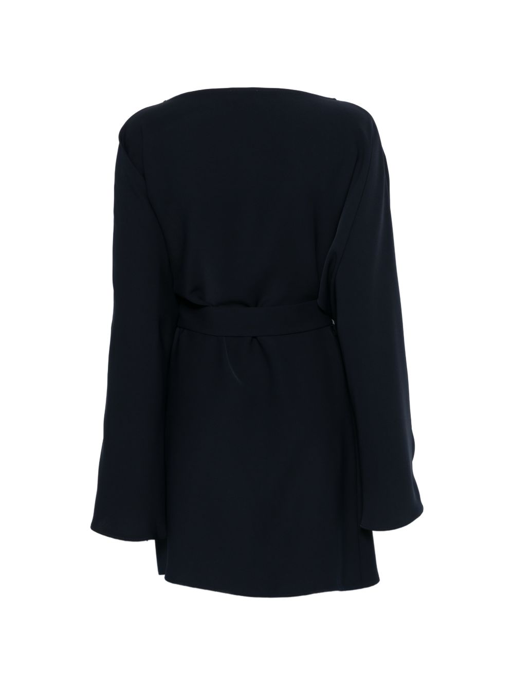 Parosh Boat Neck Wide Sleeves Dress — Black, view 2