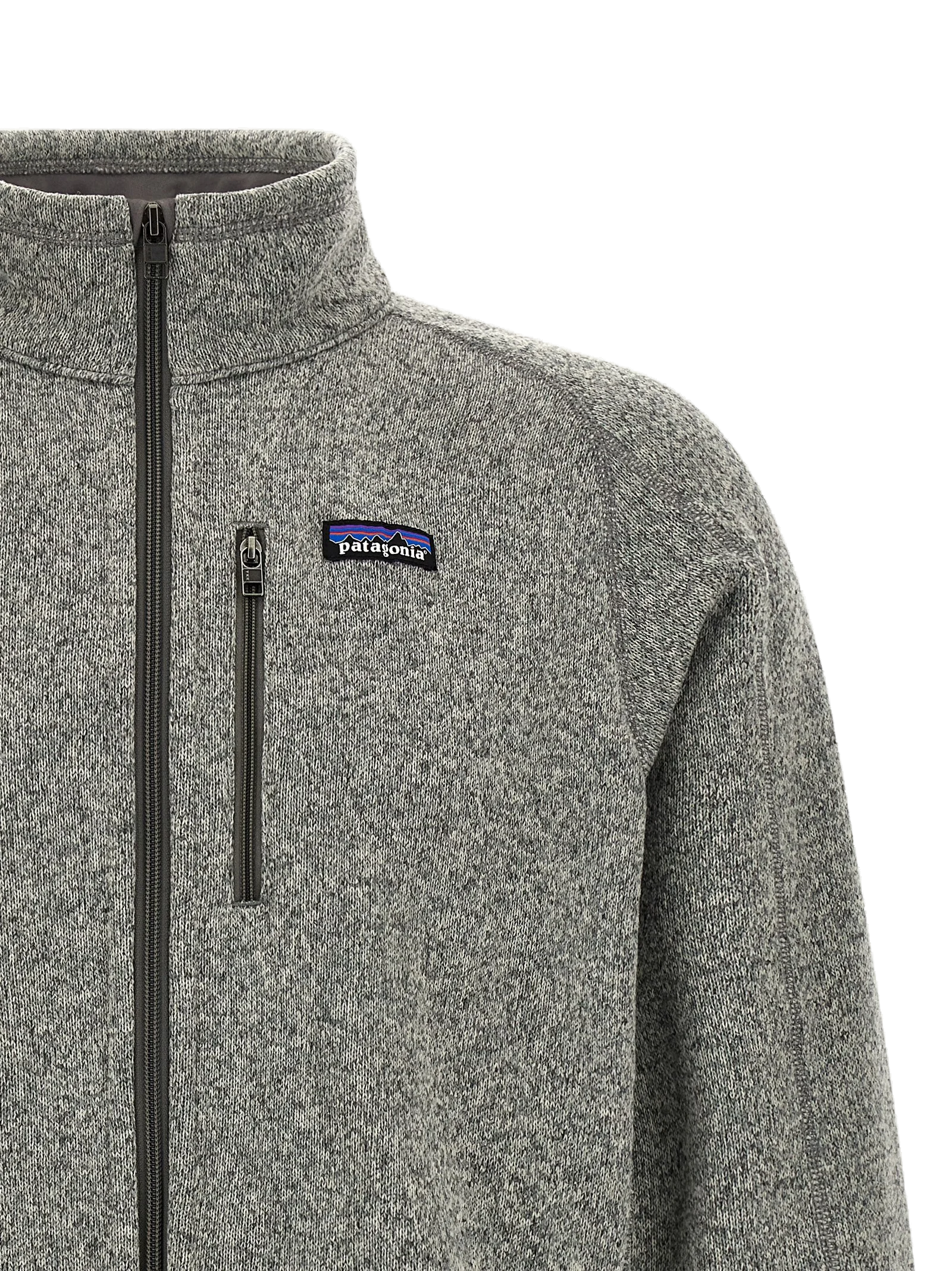 Patagonia Fleece Knit Jacket — Gray, view 3