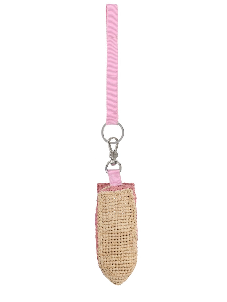 Patou Boat Bag Charm — Pink, view 3