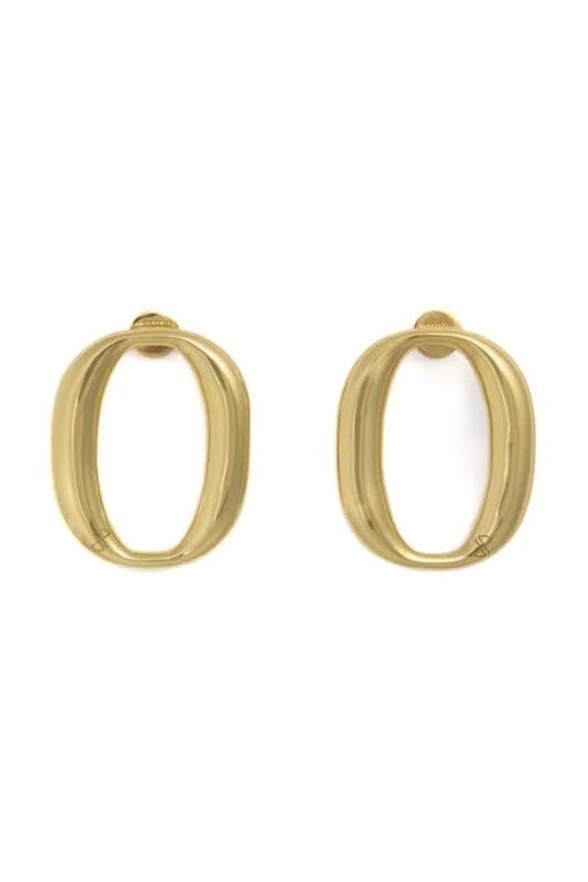 Patou Engraved Monogram Earrings — Gold by Patou