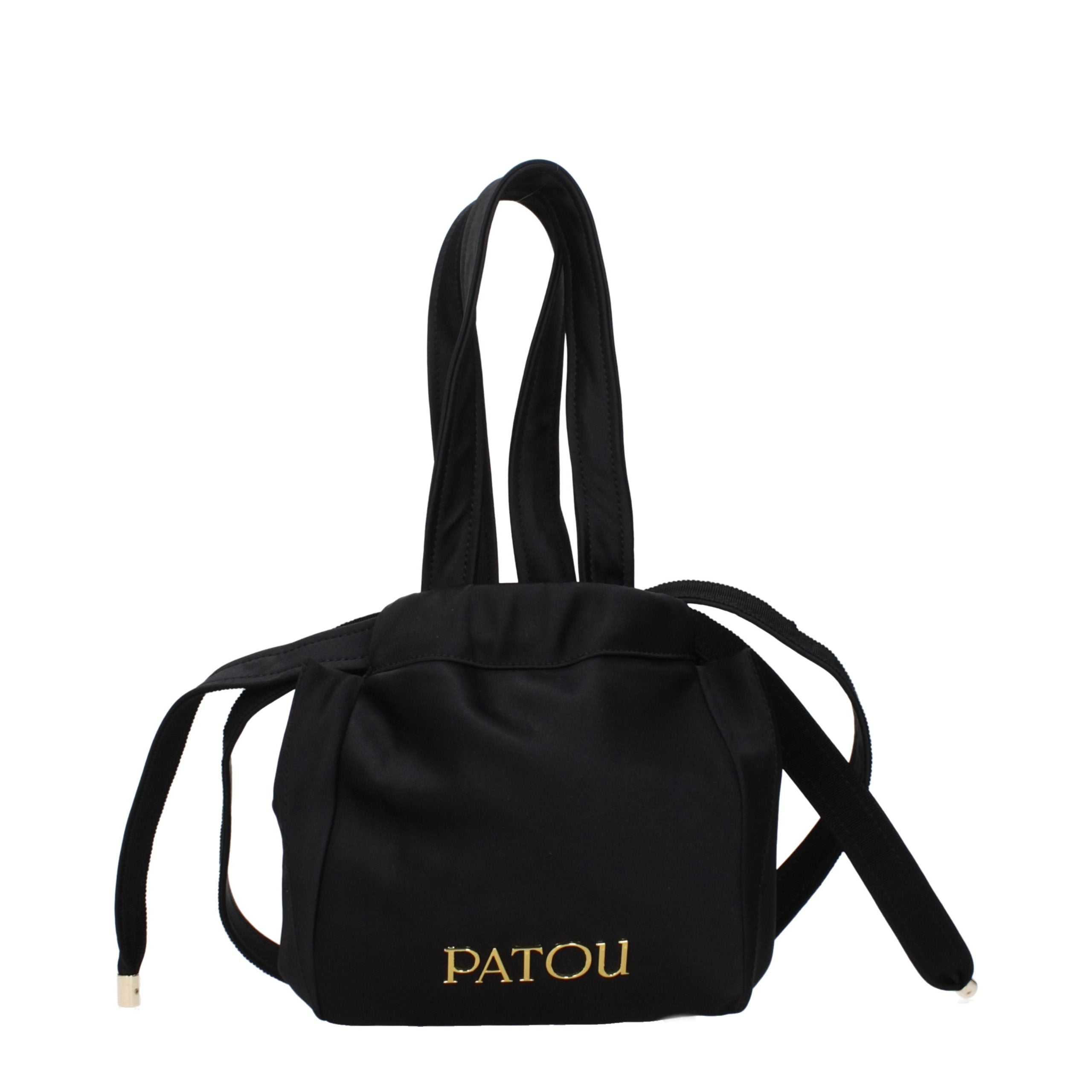 Patou Fabric Shoulder Bag — Black by Patou