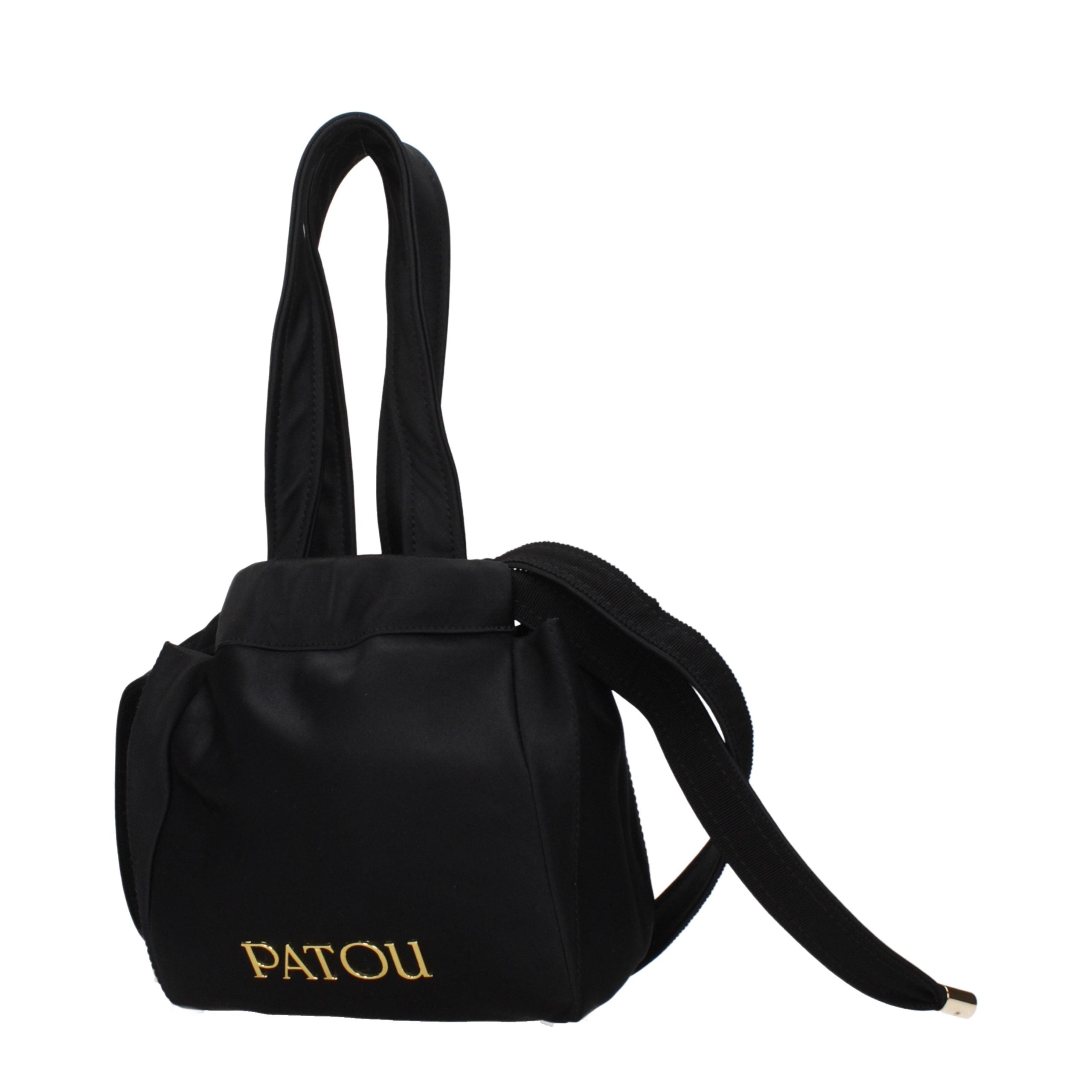 Patou Fabric Shoulder Bag — Black, view 2