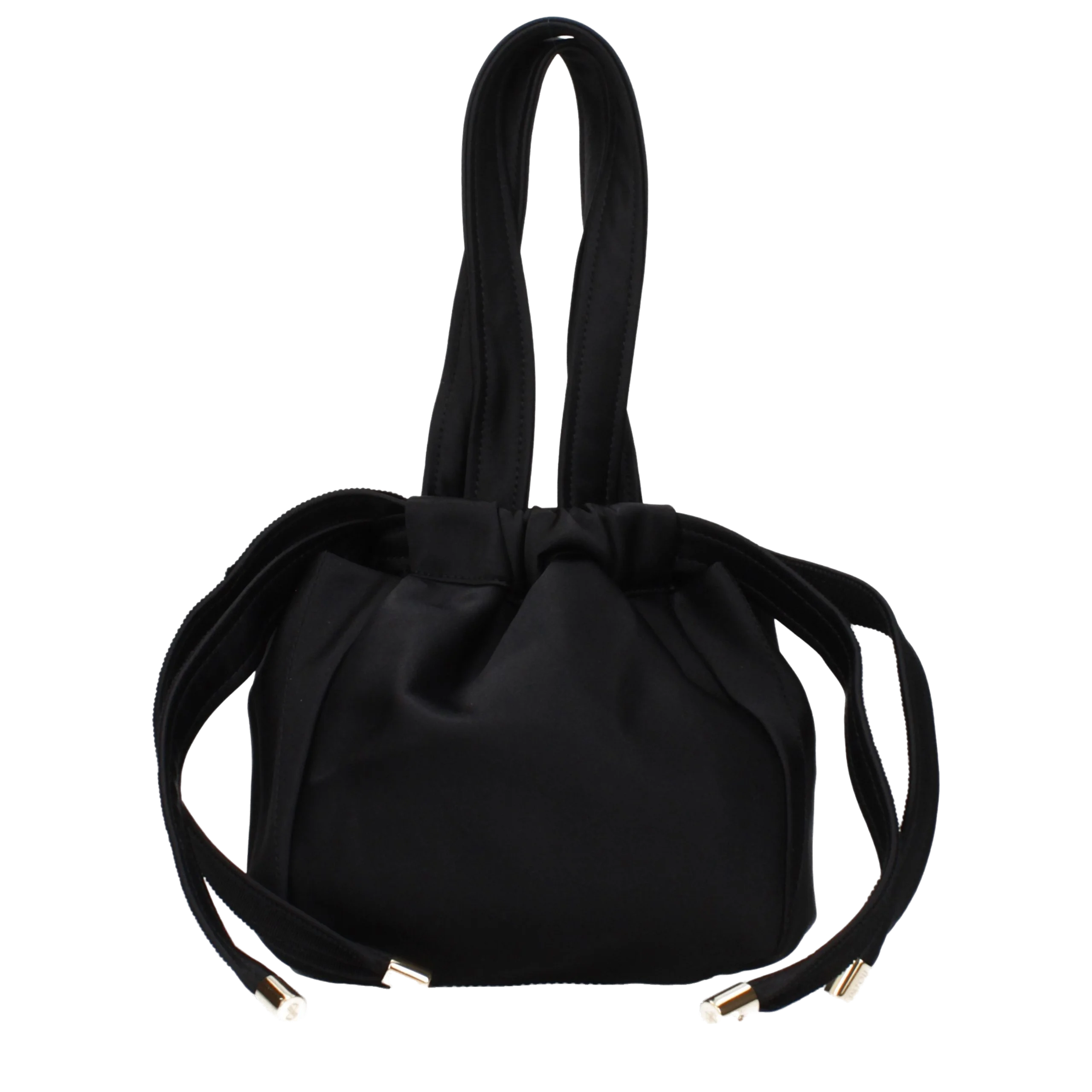 Patou Fabric Shoulder Bag — Black, view 3