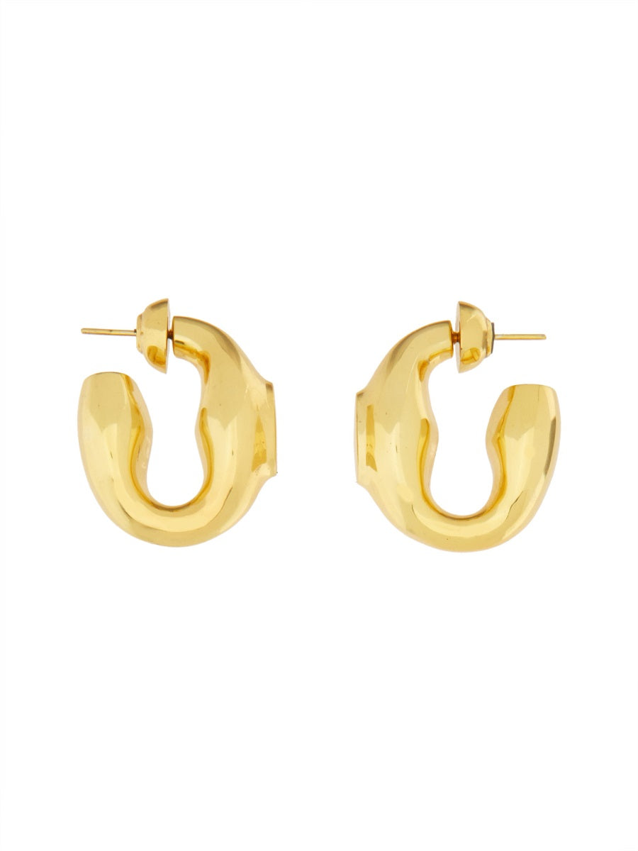 Patou Gold Signet Signet Earrings — Gold, view 2